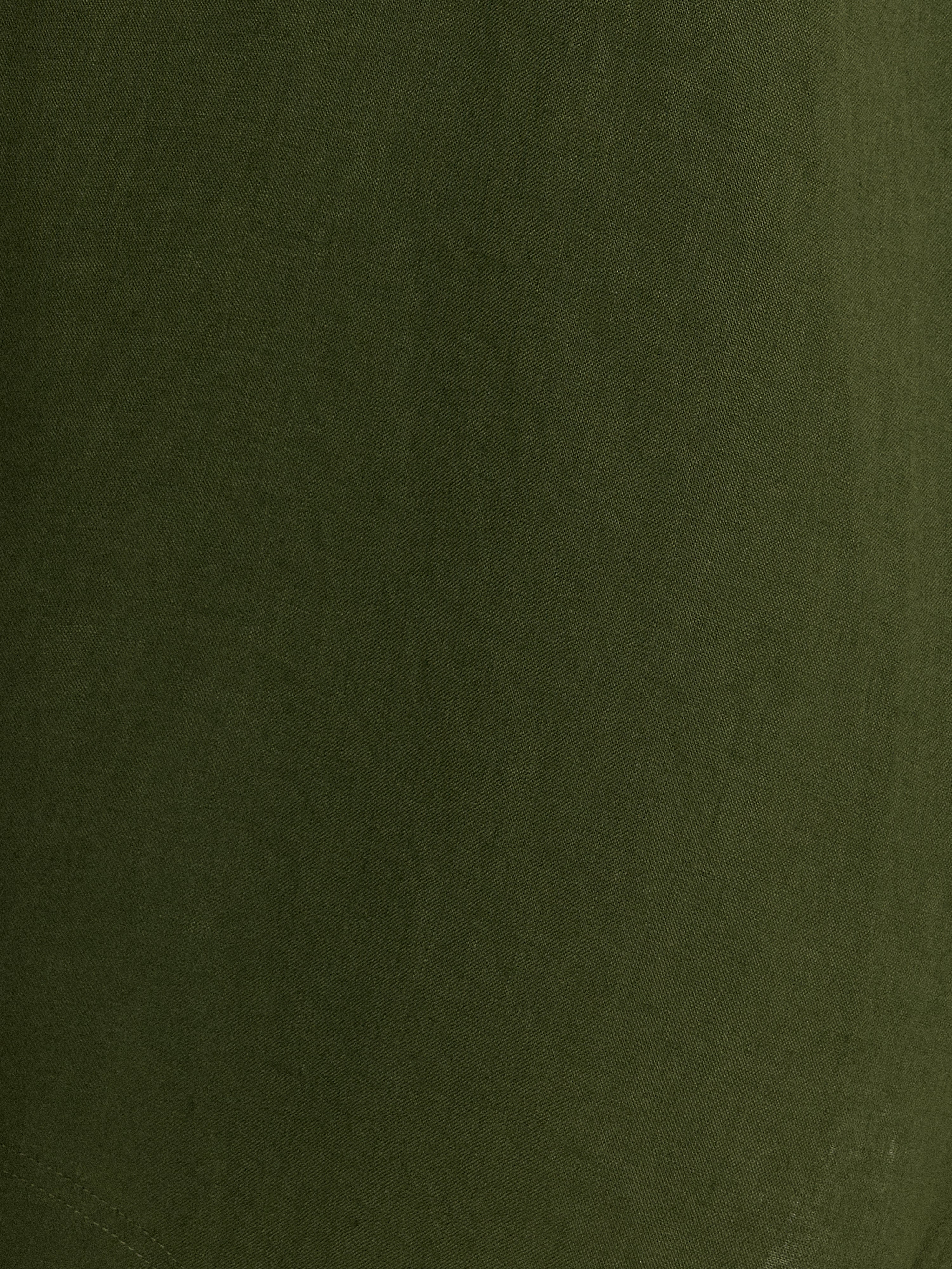 Linen Channel Midi Dress for Women - Breathable Summer Green Dress for Beach, Vacation & Casual Wear