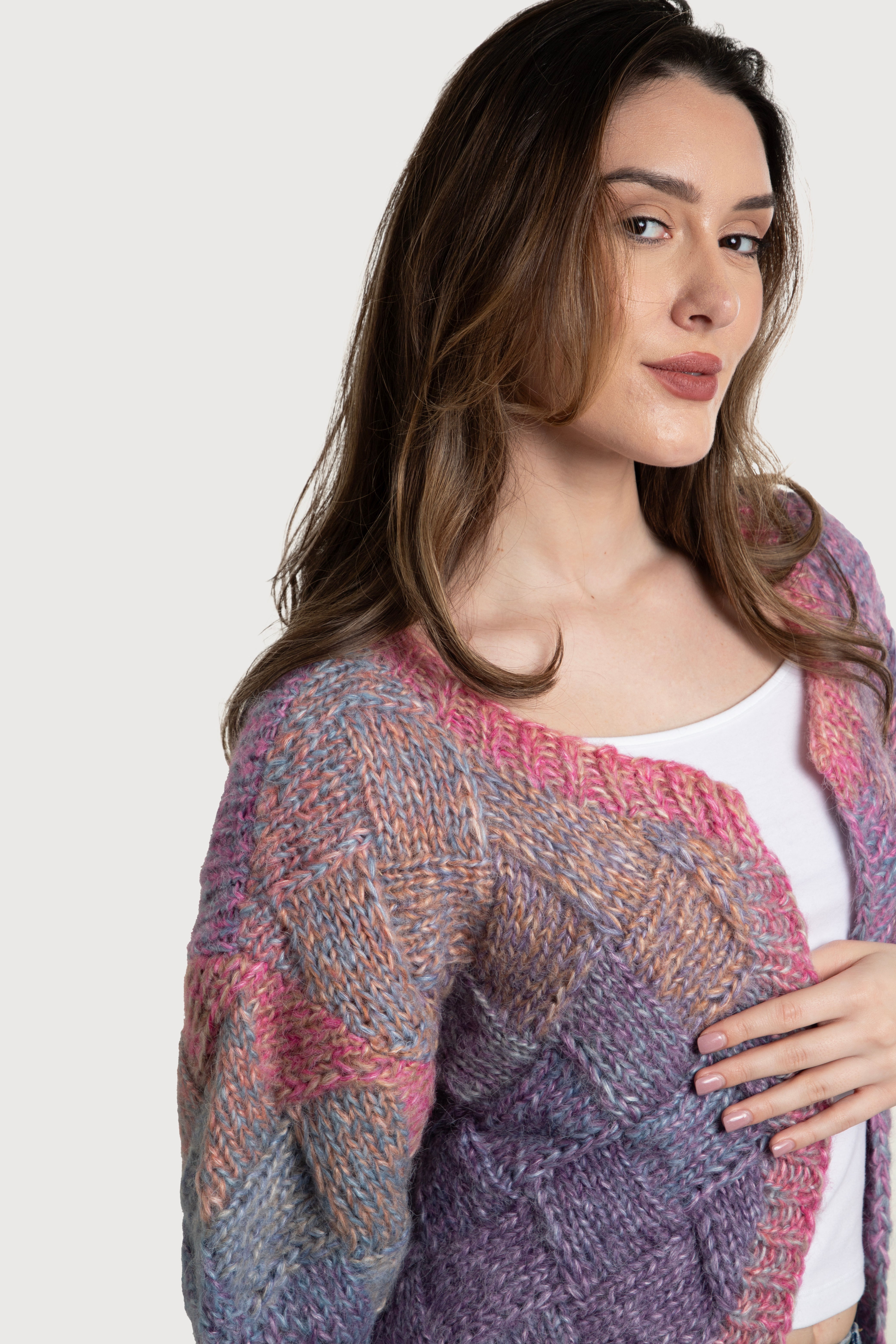 Cozy Knitted Cardigan for Women - Basket Weave Pattern Sweater | Perfect for Fall & Winter Layering, Office Wear & Casual Outfits