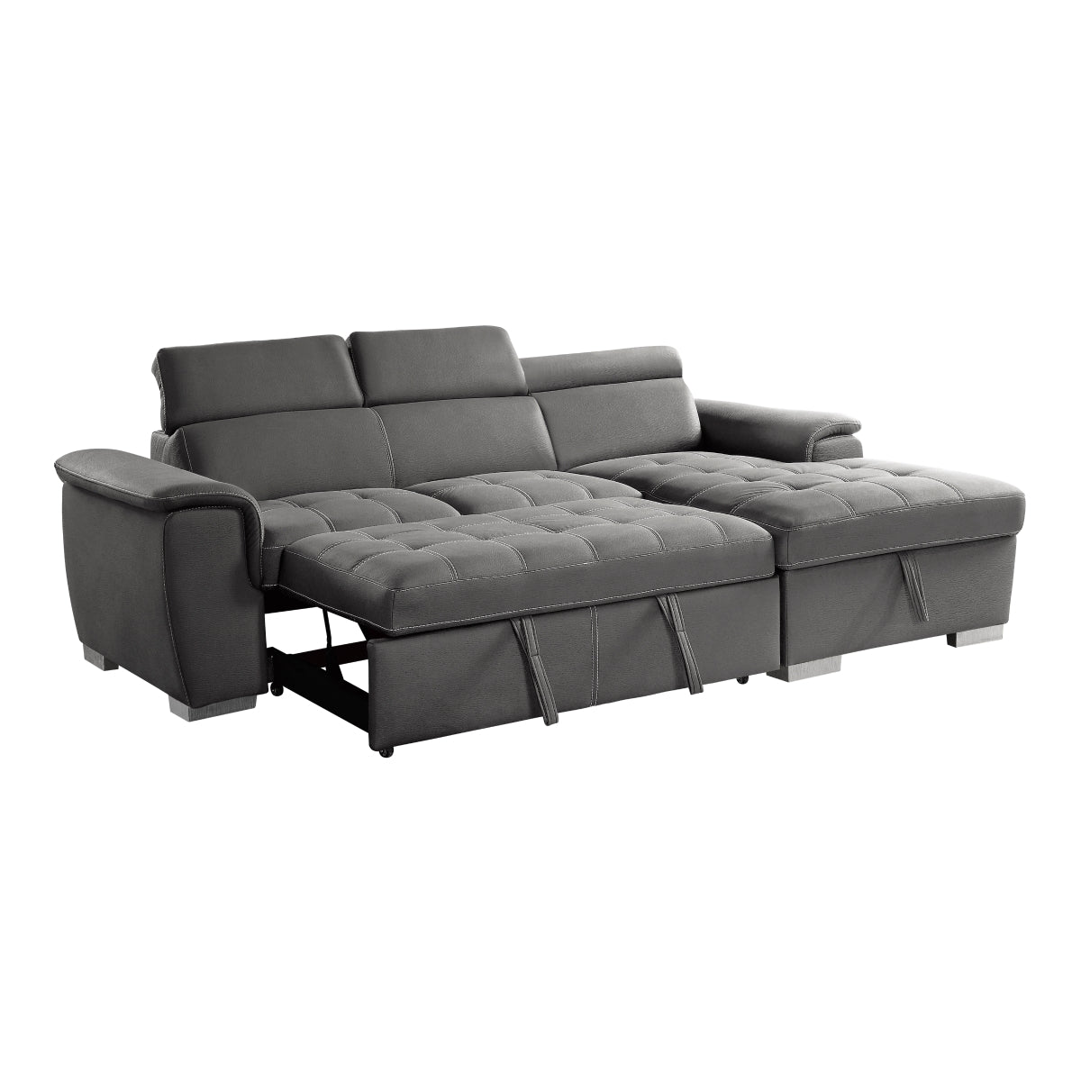 FlexRest Sleeper Sofa with Storage Chaise - Convertible Sofa Bed with Hidden Storage | Perfect for Small Spaces, Guest Rooms & Apartments