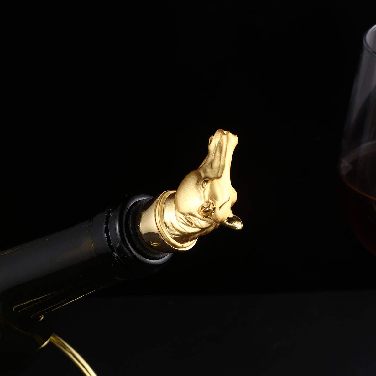 DOITOOL Premium Alloy Wine Bottle Stopper - Airtight Seal for Red, White & Sparkling Wine - Perfect for Home Bars, Parties & Gifts (1-Pack)