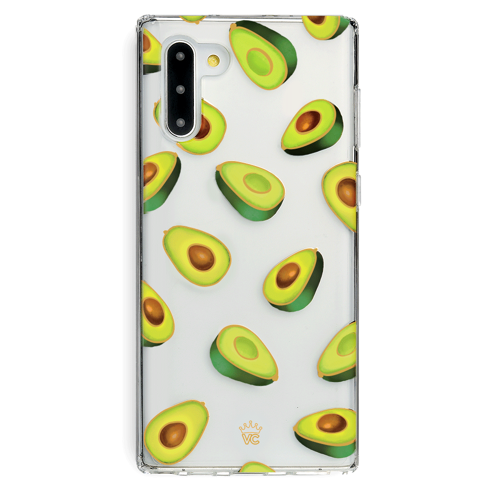 Clear Samsung Galaxy Case with Avocado Design - Slim Protective Phone Cover for Everyday Use & Stylish Protection