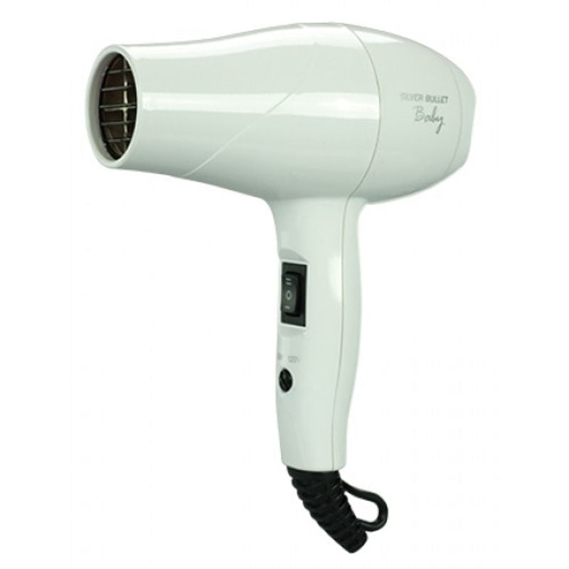 Silver Bullet Metallic Baby Travel Hair Dryer - Compact & Safe for Kids - Perfect for Travel, Home & Salon Use