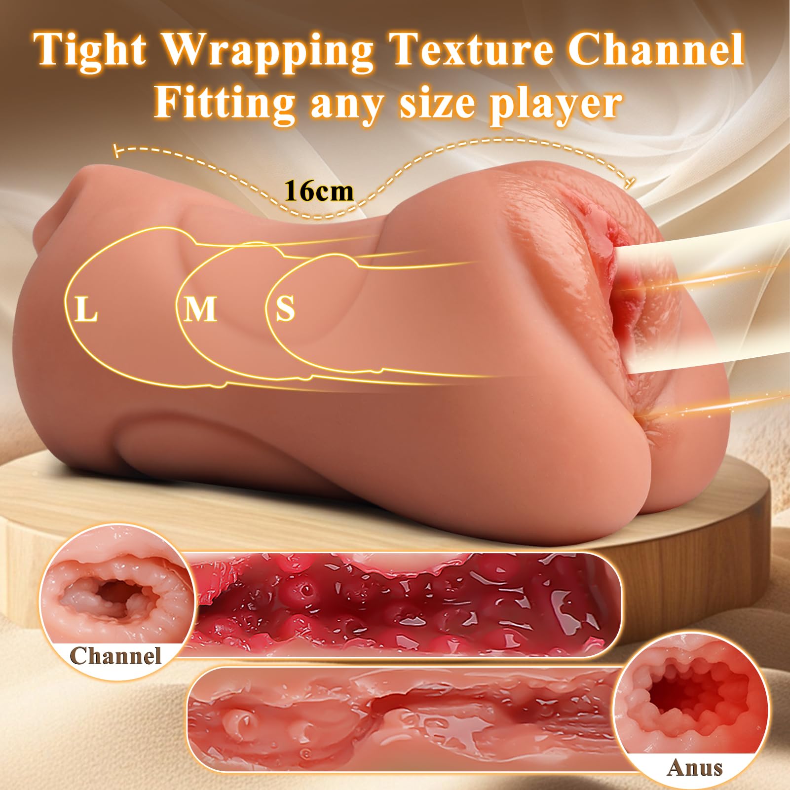 Kismloit 3-in-1 Male Masturbator - Realistic 3D Vagina & Tight Anus Stroker for Men | Adult Sex Toy for Penis Stimulation | Pocket Pussy & Fleshlight Alternative | Great for Solo Play, Couples Fun & Discreet Use