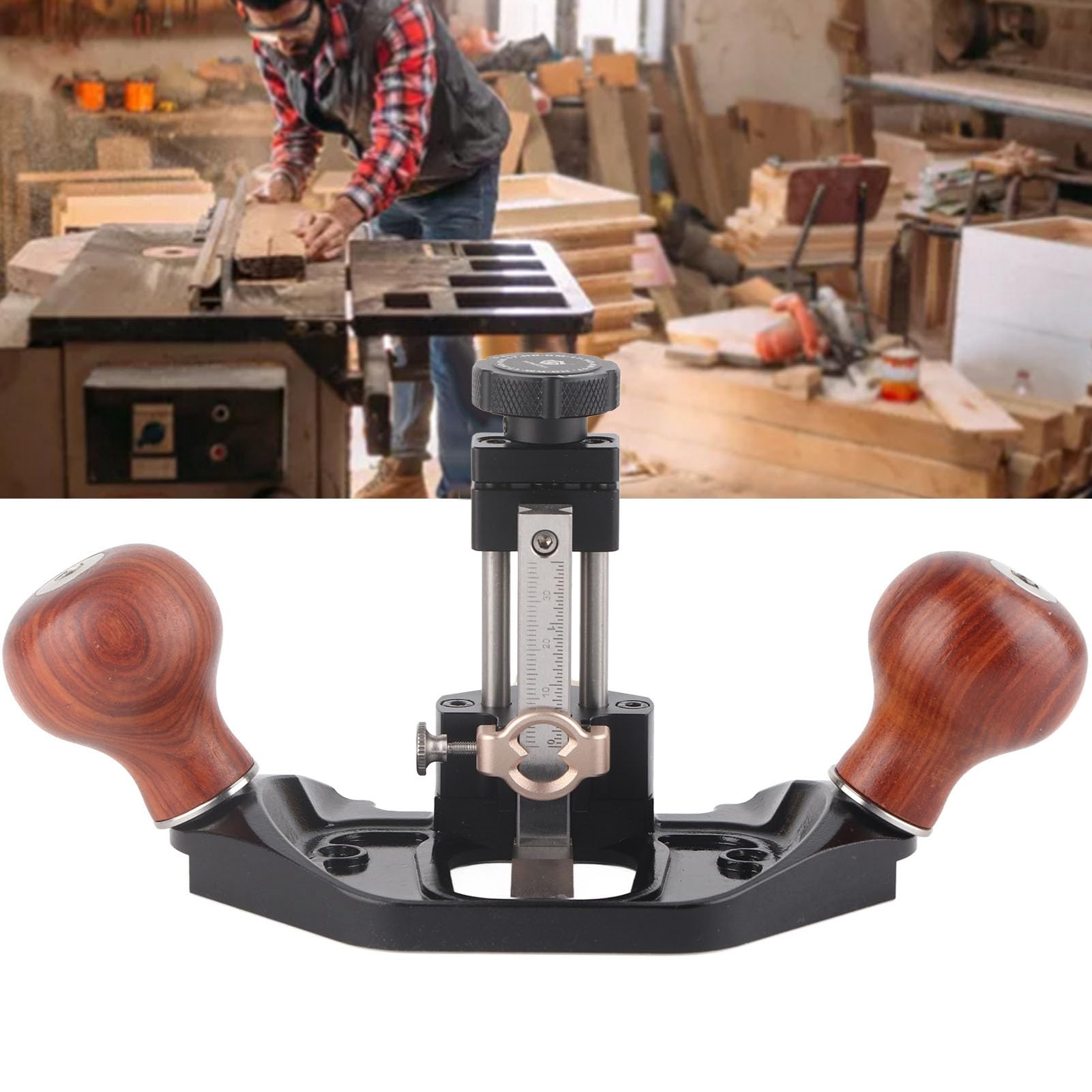 Premium Aluminum Alloy Router Plane - Adjustable Blade Woodworking Hand Tool with Depth Stop for Joinery, Cabinet Making & DIY Projects - Perfect for Wood Shaping, Edge Trimming & Smoothing Surfaces