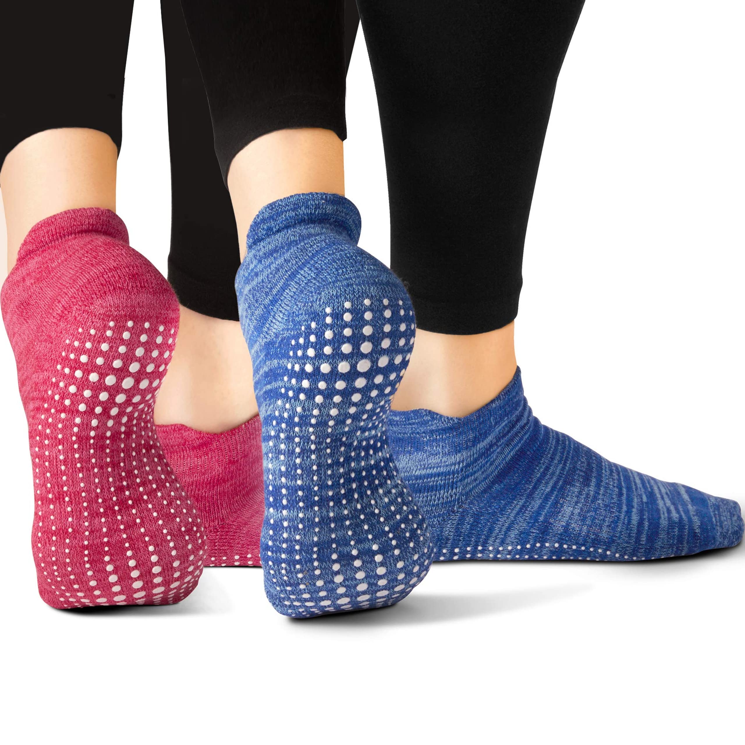 LA ACTIVE Non-Slip Yoga Grip Socks for Women & Men - Breathable Barre, Ballet, Pilates Workout Socks with Arch Support - Perfect for Yoga Studio, Dance Class & Home Fitness