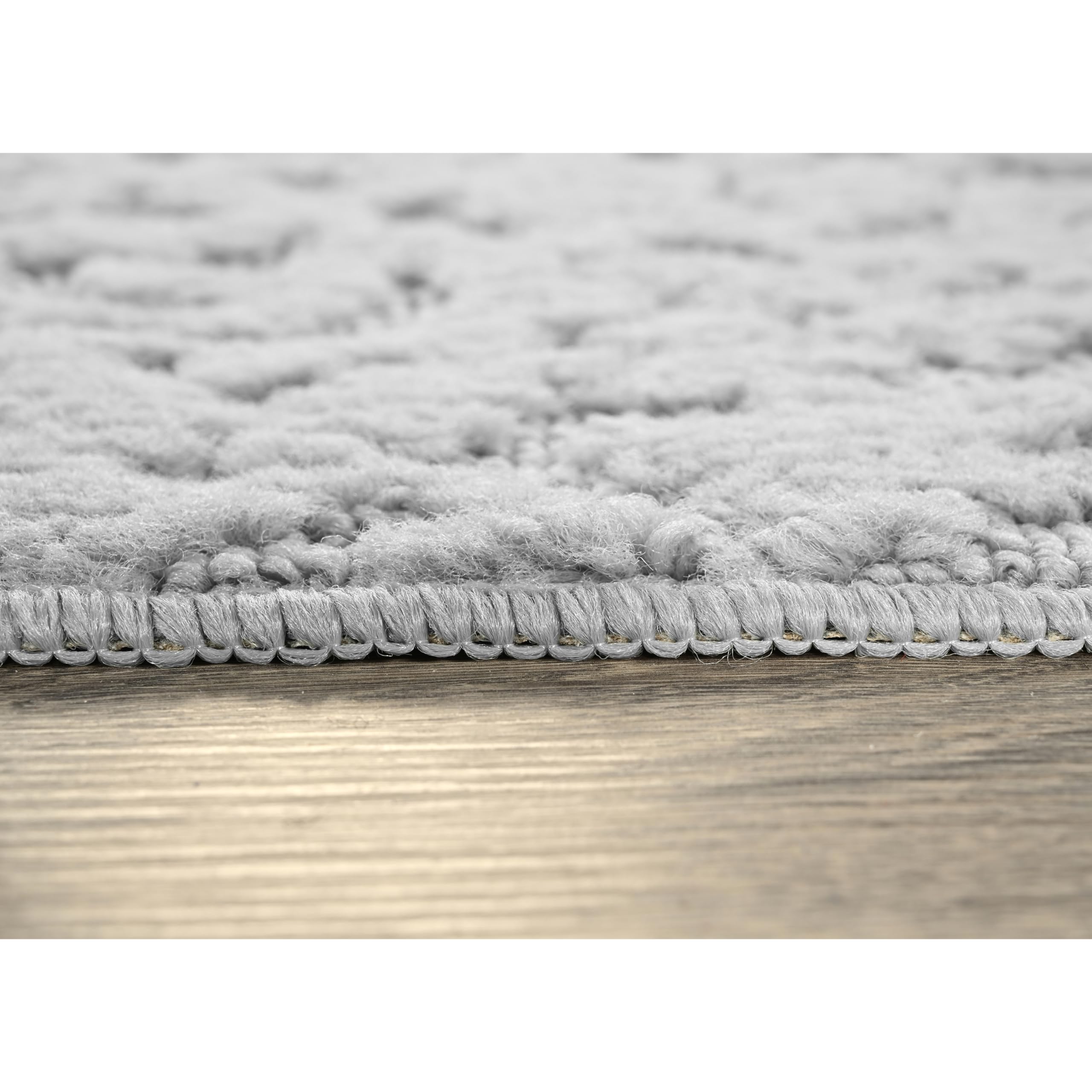 Garland Rug Ivy 4x6 Feet Silver Area Rug - Soft Non-Slip Living Room Rug for Bedroom, Dining Room & Home Decor