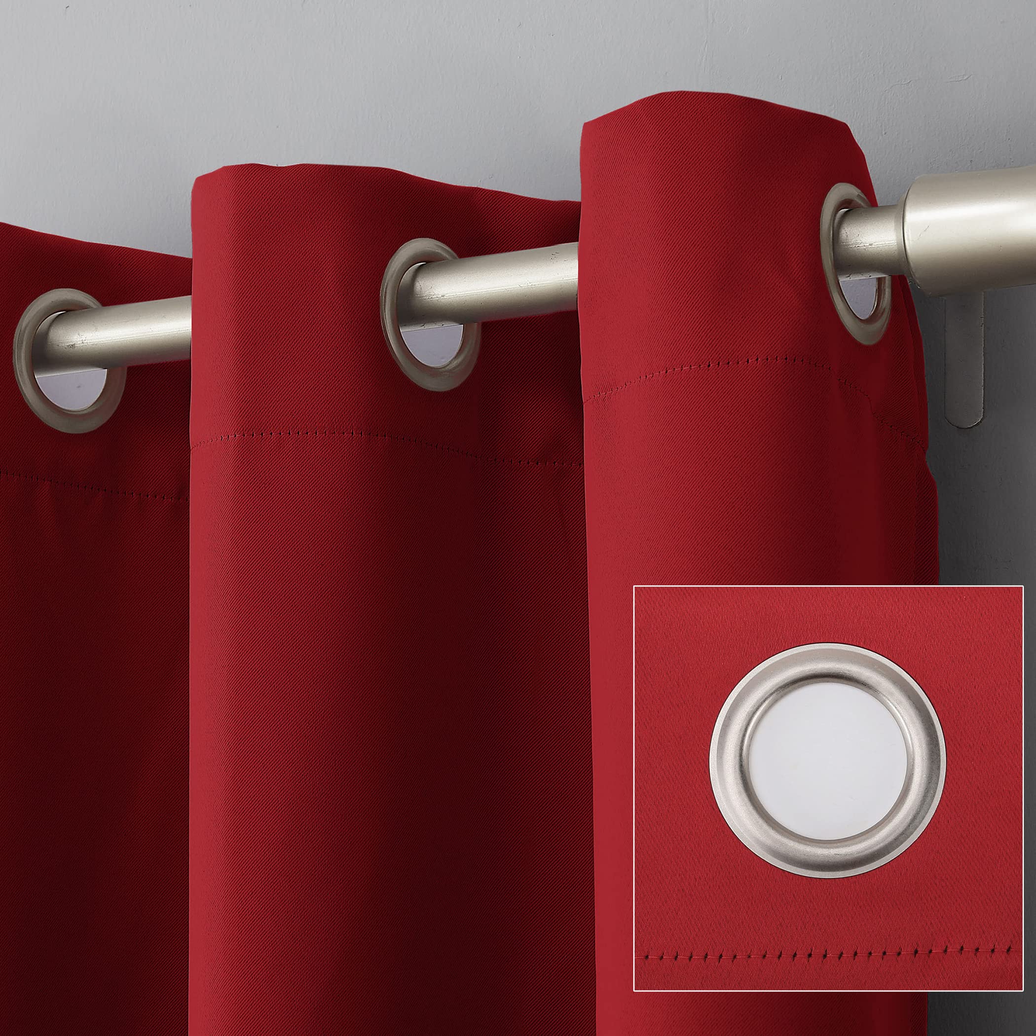 Sun Zero Soho 2-Pack Blackout Energy Efficient Grommet Curtain Panels, 54