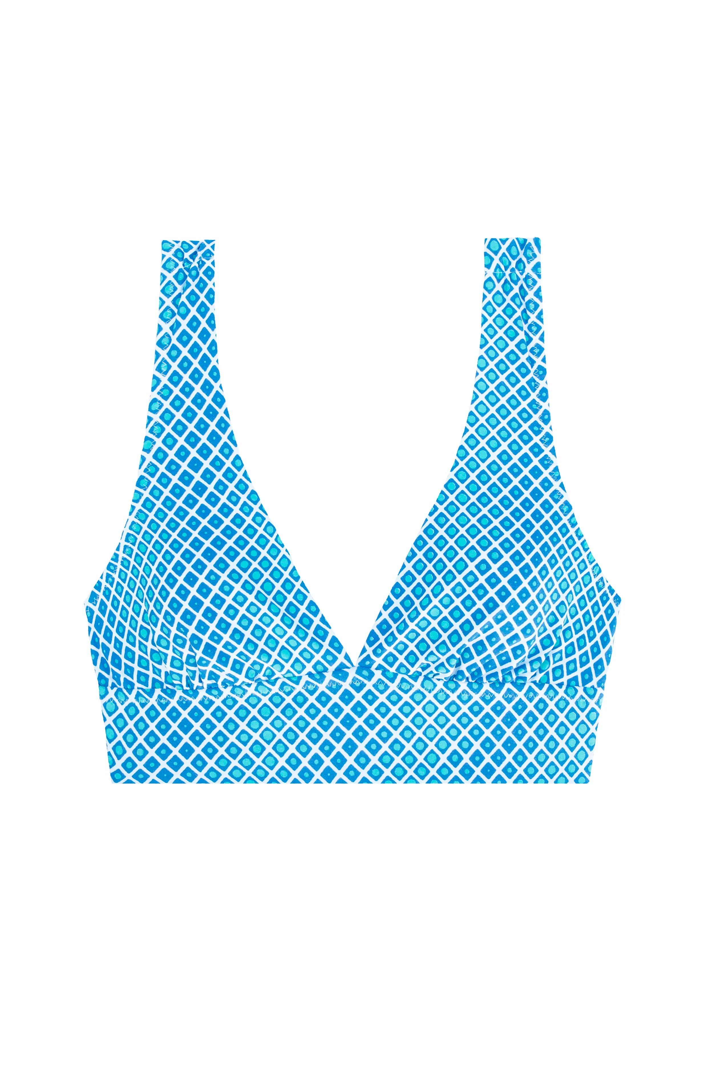 Solstice Bra - Ombre Geo Print Wireless Bralette for Women | Comfortable & Supportive Lounge & Sleep Wear