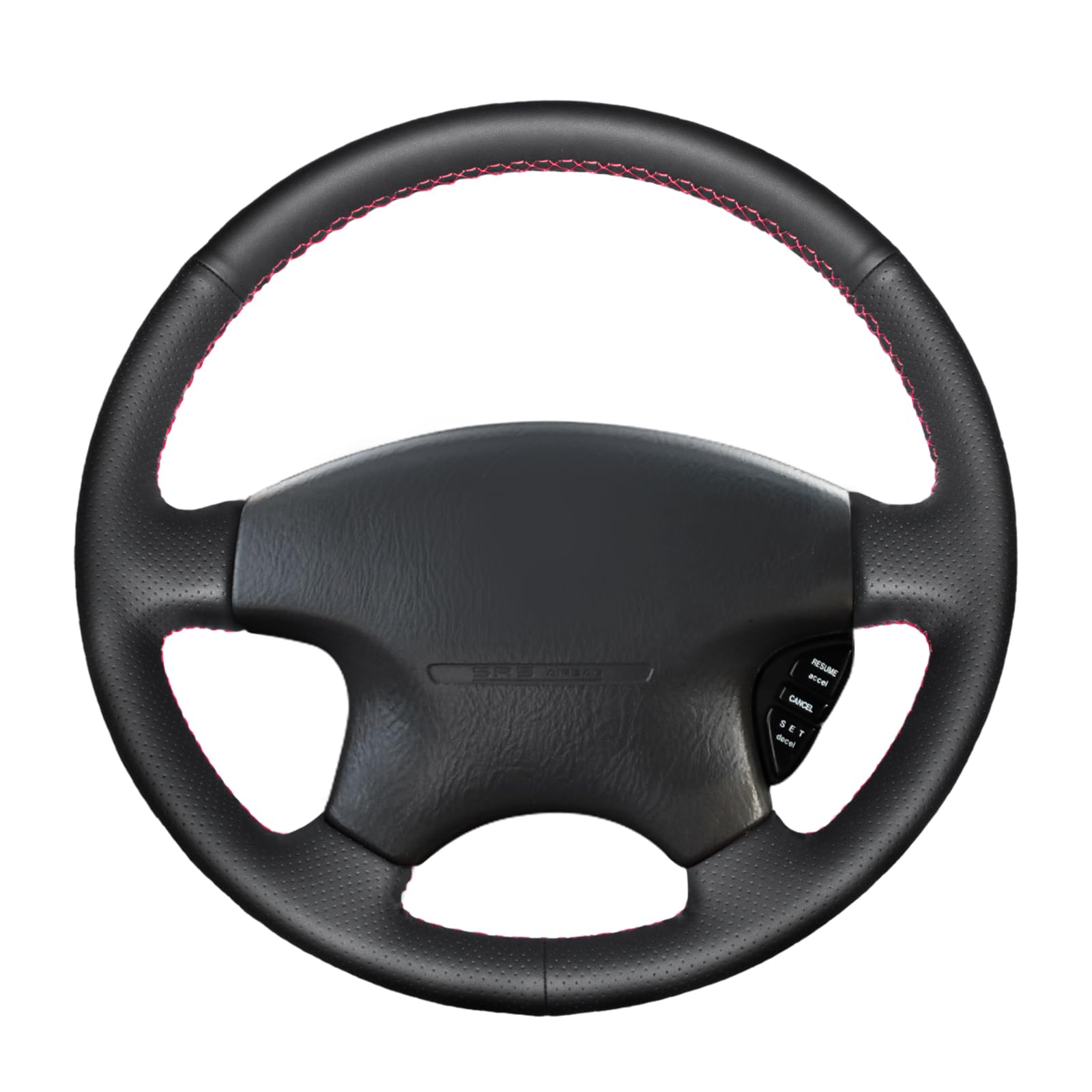Premium MEWANT Leather Steering Wheel Cover for Honda Civic, CR-V, Prelude - Non-Slip Grip, Universal Fit, Easy Installation - Perfect for Commuting, Road Trips & Winter Driving