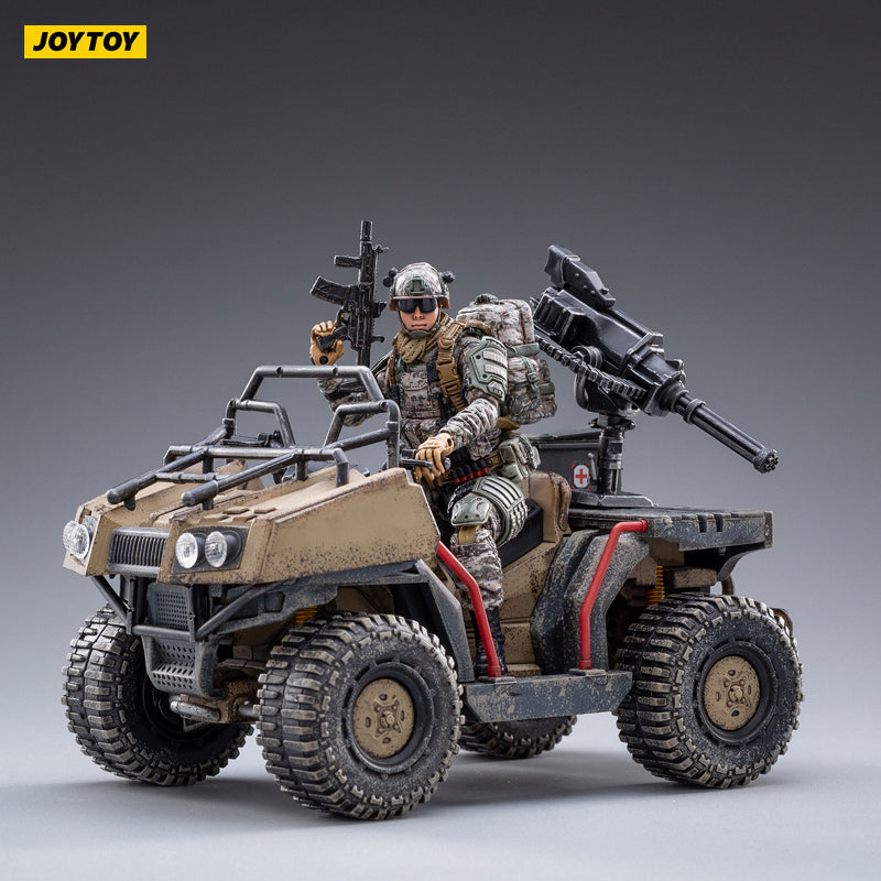 JOYTOY 1/18 Scale Wildcat ATV Sand Version Action Figure - Anime Collectible Model Toy for Display & Diorama Scenes | Perfect for Military, Adventure & Sci-Fi Collections