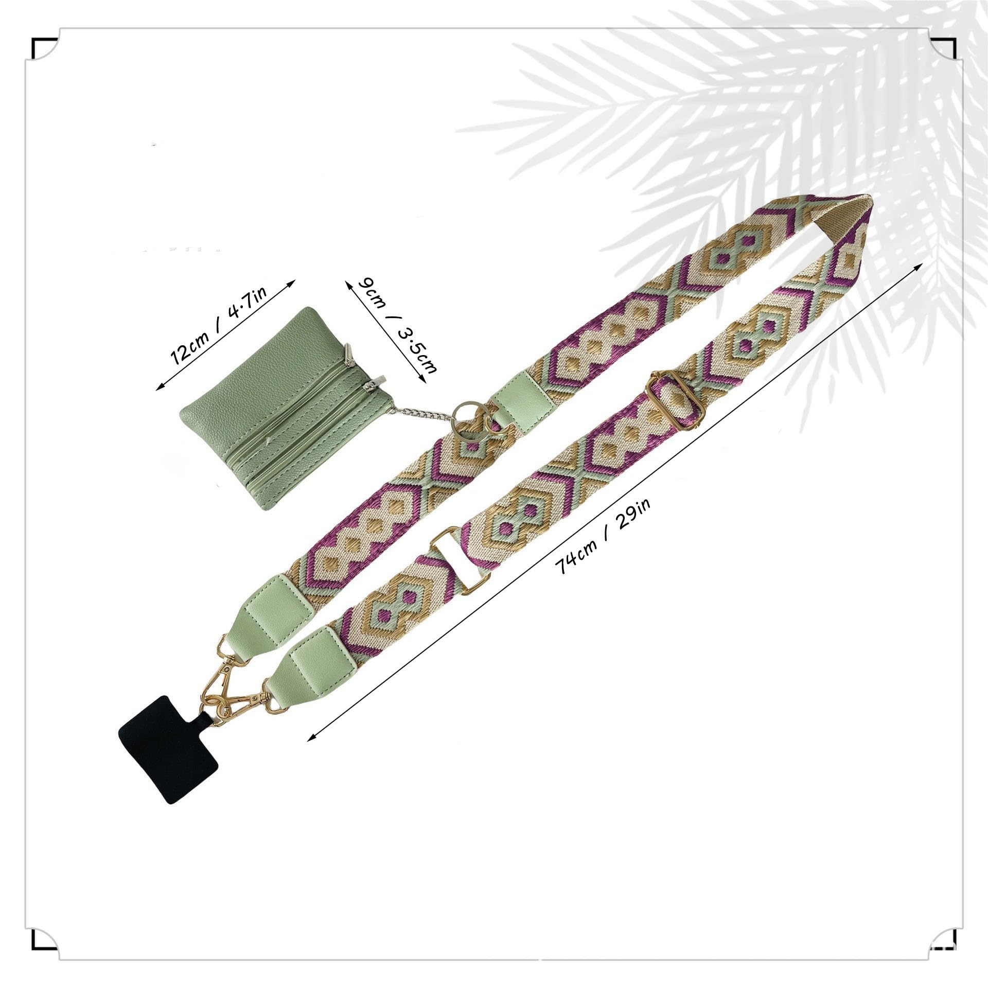 Clip and Go Adjustable Crossbody Phone Strap with Zippered Pouch & Wallet - 5 Pack for Women | Hands-Free Convenience for Shopping, Travel & Daily Use
