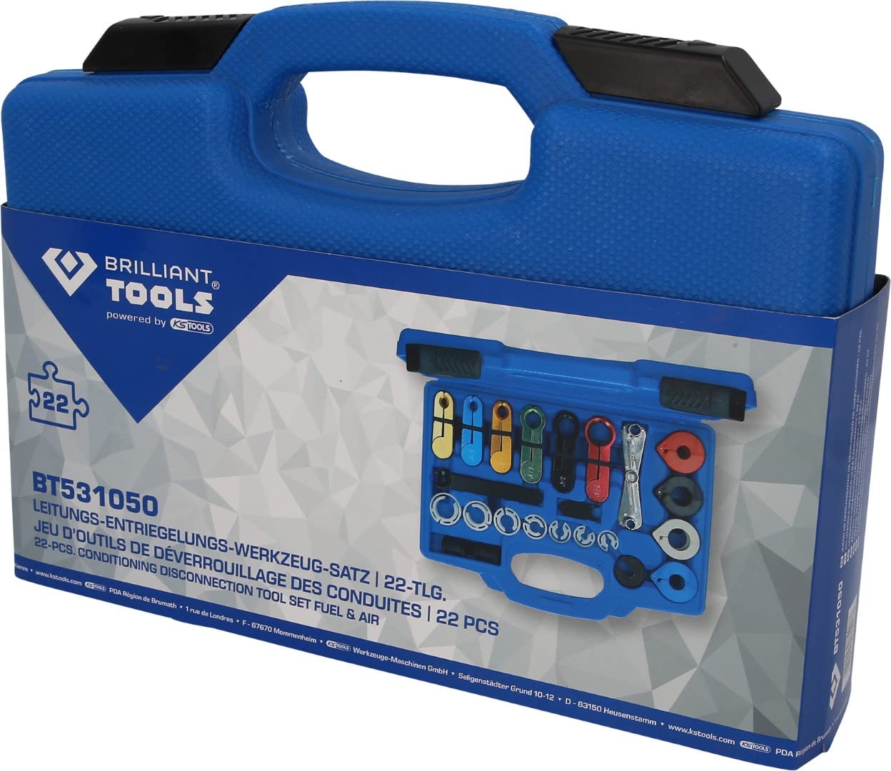 KS TOOLS BT531050 22-Piece Wire Release Tool Set - Professional Automotive Wiring Repair Kit for Car, Truck & Motorcycle Maintenance | Perfect for Mechanics & DIY Enthusiasts
