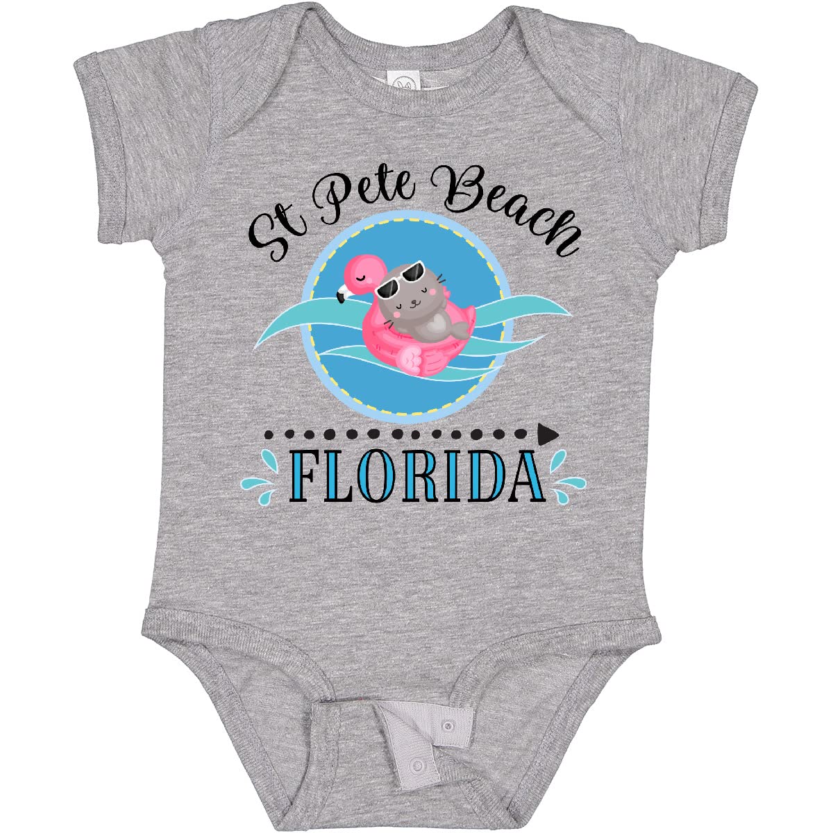 Inktastic St Pete Beach Florida Vacation Gift Baby Bodysuit - Cute Florida Souvenir Outfit for Infants & Toddlers - Perfect for Beach Trips, Family Photos & Vacation Memories