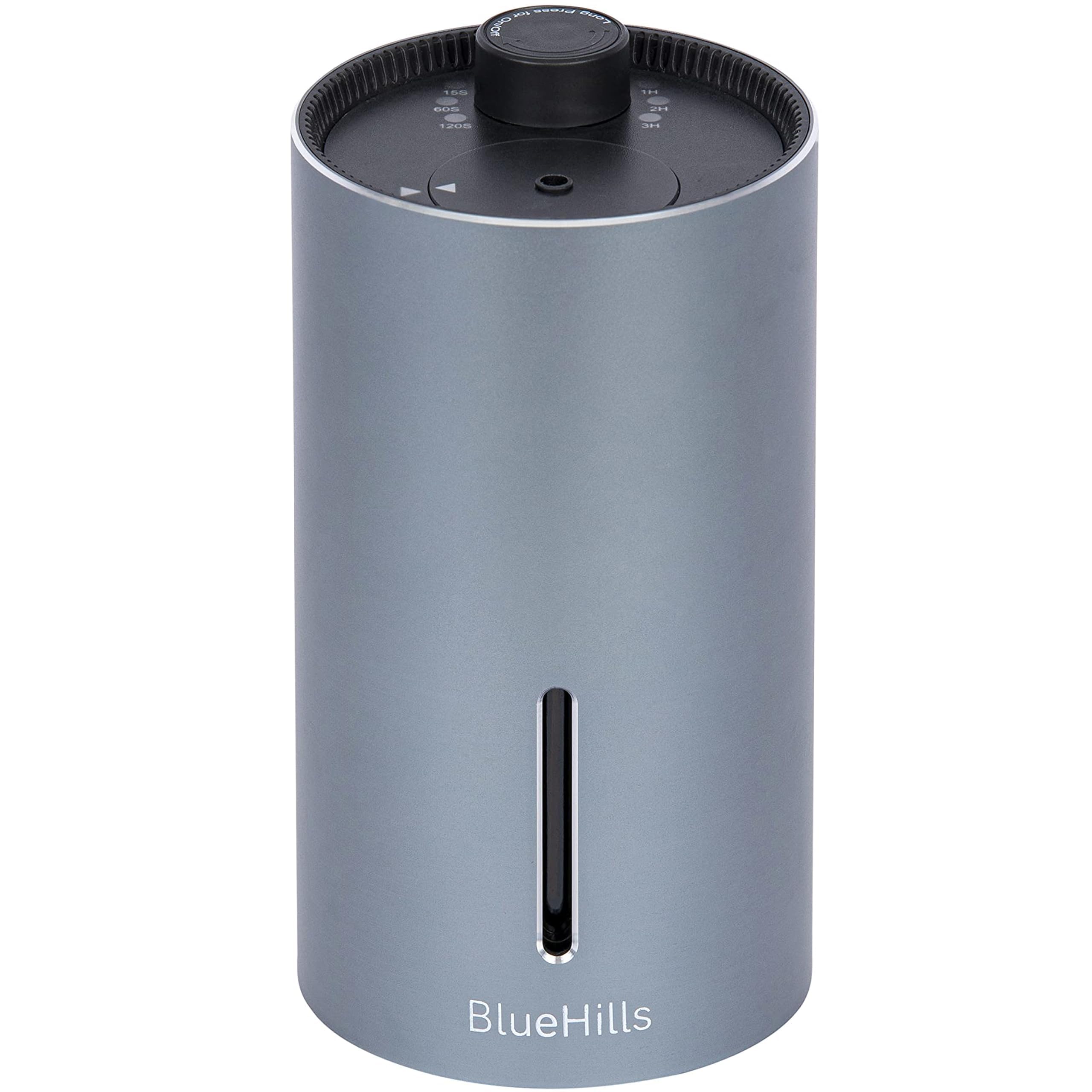 **BlueHills Cordless Essential Oil Diffuser - USB Rechargeable, Large Room & Travel-Friendly, Battery-Operated for Home, Office, Hotel, Car - Long-Lasting Timer, Compact Design (Silver Gray) - Perfect for Aromatherapy, Relaxation & Stress Relief**