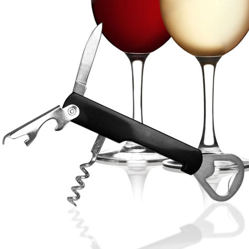 Premium Wine Opener & Corkscrew Set - Stainless Steel Bottle Opener with Foil Cutter - Perfect for Home, Parties, Gifts & Wine Enthusiasts