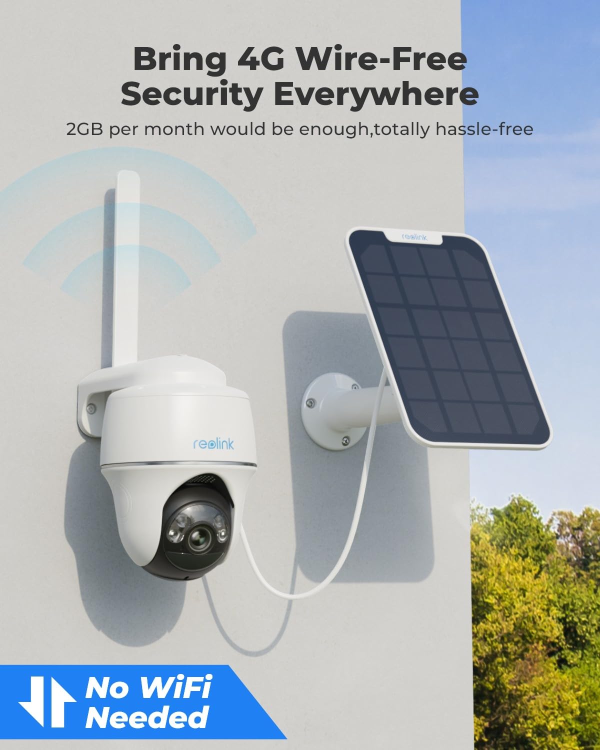 Reolink 4G/3G LTE Wireless Outdoor Security Camera with Solar Power - 360° Pan Tilt, 2K+ Color Night Vision, Smart Person/Vehicle Detection, No WiFi Needed - Ideal for Home, Farm & Business Surveillance (5MP)