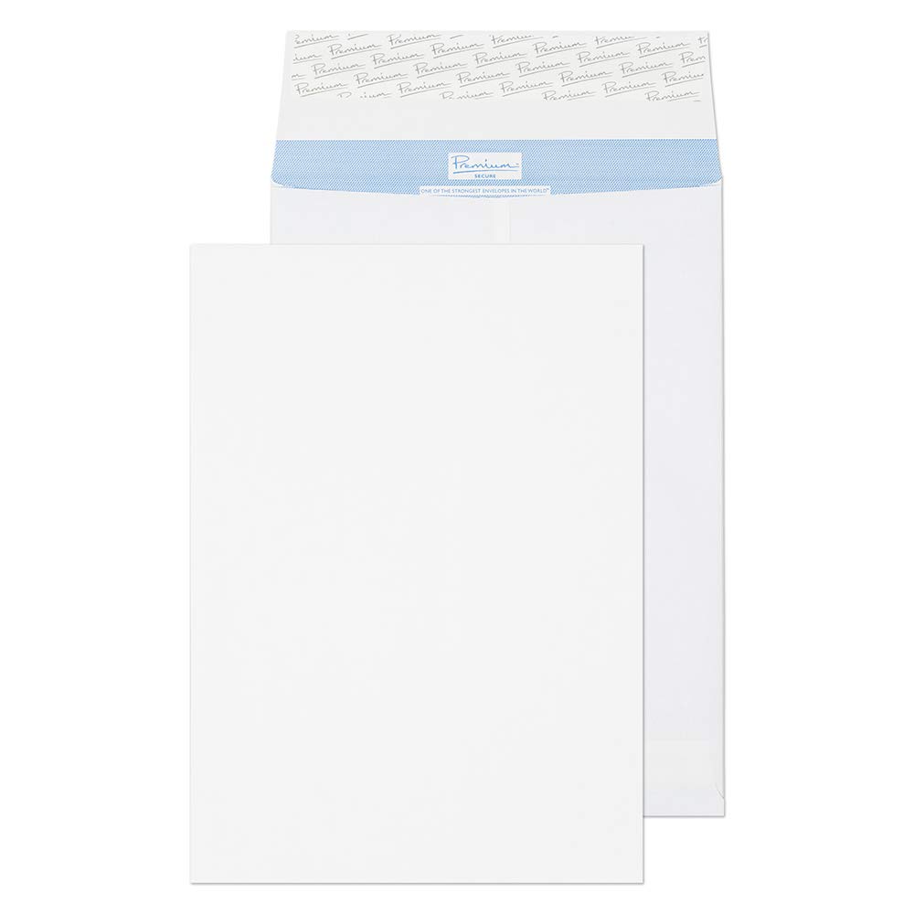 Premium Secure B4 352 x 250 x 25mm Tear-Resistant Gusset Envelopes with Peel & Seal Closure, 125gsm White (Pack of 100) - Ideal for Mailing Documents, Invoices, and Legal Papers