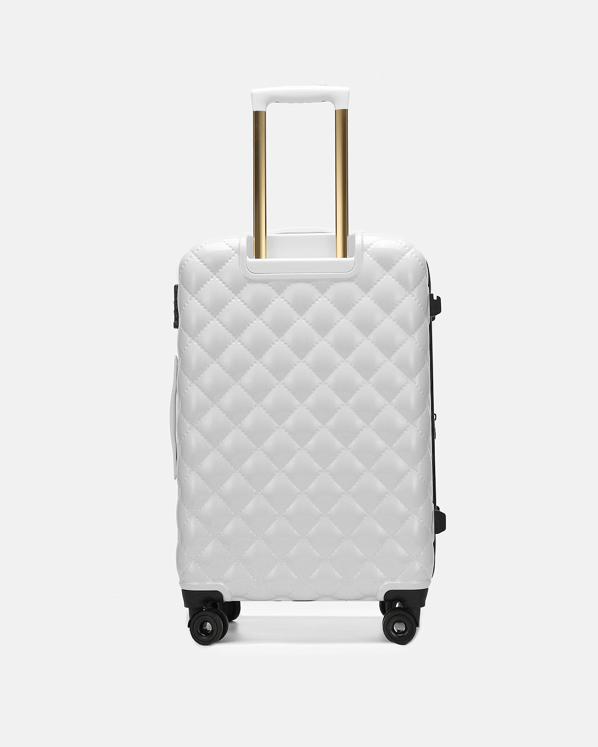Premium White Diamond 3-Piece Luggage Set with Spinner Wheels - Lightweight Hardshell Suitcase for Travel, Vacation & Business Trips