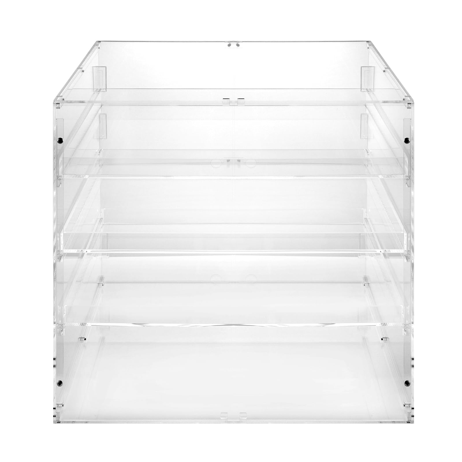 3-Tier Commercial Bakery Display Case with Rear Doors - 18.7x17.71x17.71in Acrylic Pastry Showcase for Countertop - Perfect for Bakeries, Cafes, and Dessert Shops
