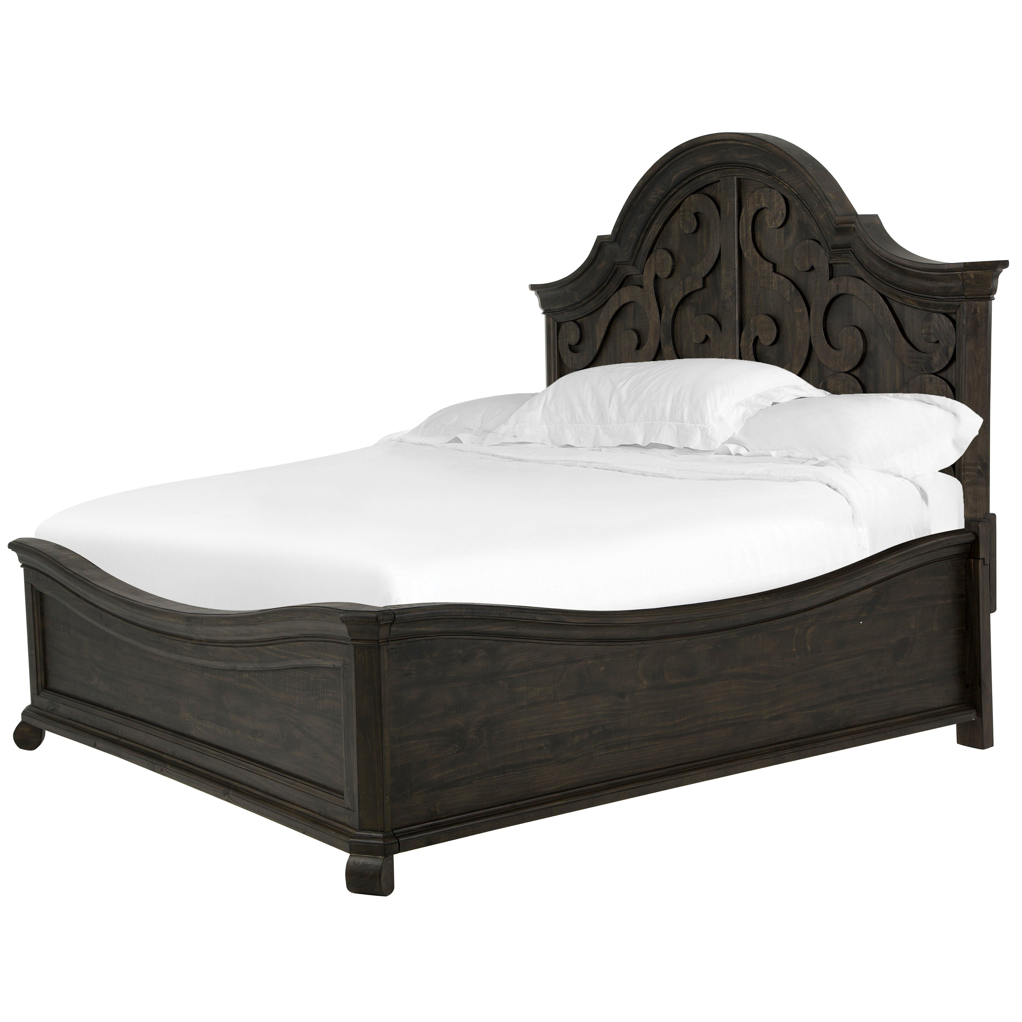 Bellamy Complete California King Shaped Panel Bed Frame - Modern Platform Bed with Upholstered Headboard - Perfect for Master Bedroom Decor
