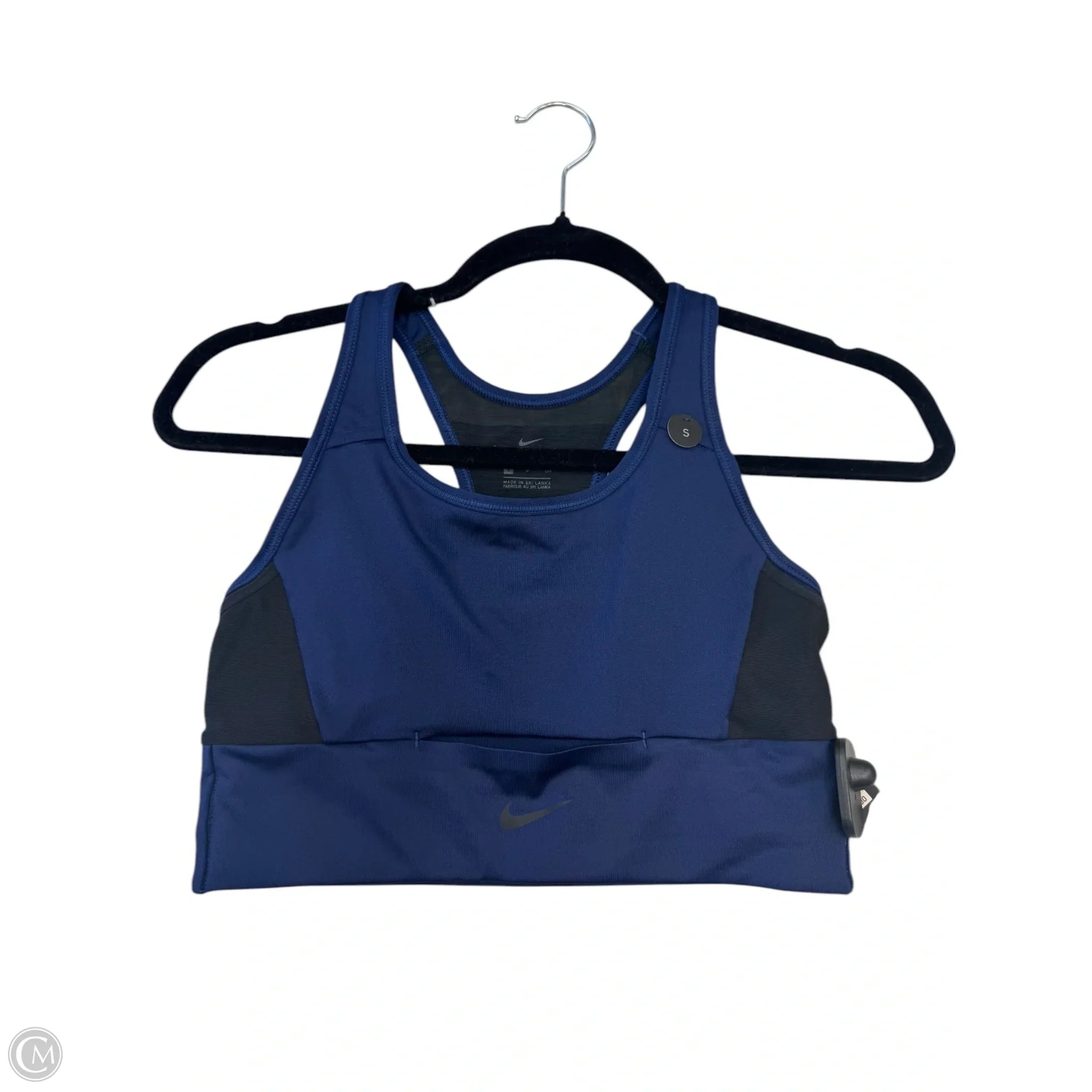 Nike Women's Blue Athletic Sports Bra Size S - High Support Workout, Running, Yoga & Gym Activewear