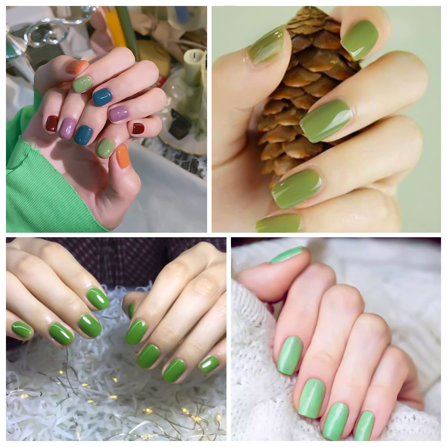 DANNEASY 12 Sheets Solid Color Spring Nail Polish Strips - Self Adhesive Nail Wraps & Stickers for Women & Girls - Includes 1 Nail File & Cuticle Stick - Perfect for Home Manicures, Parties & Nail Art Designs