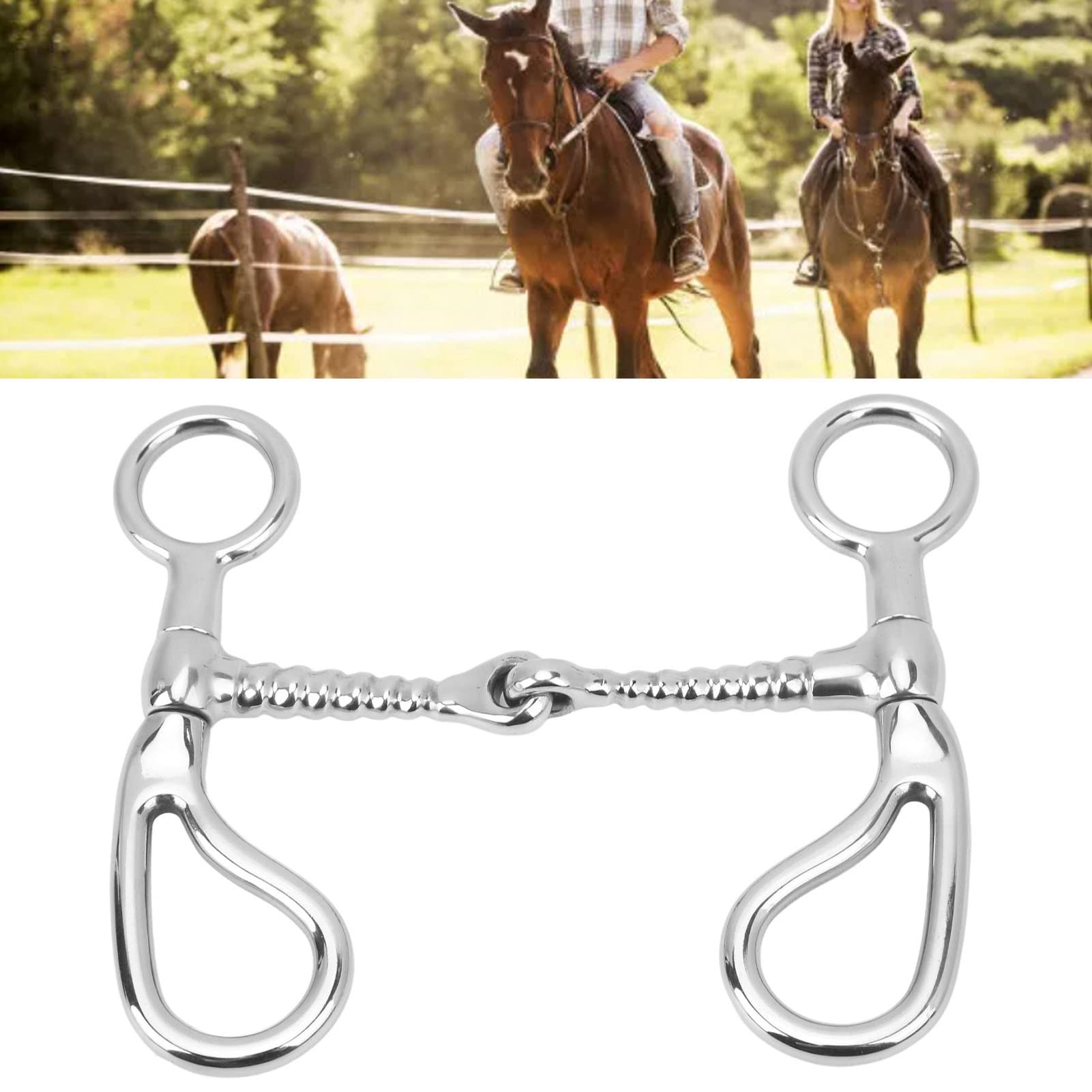125mm Horse Snaffle Bit - Professional O Shape Anti-Biting Loose Ring Snaffle for Horse Training & Racing Equipment | Perfect for Dressage, Jumping & Western Riding