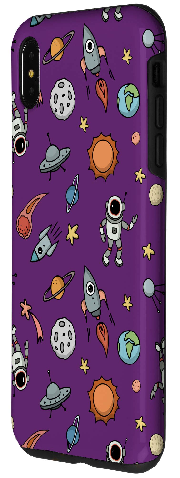 Premium iPhone XS Max Case with Unique Outer Space Design - Astronauts, Spaceships & Planets - Protective Phone Cover for Daily Use, Travel & Space Enthusiasts