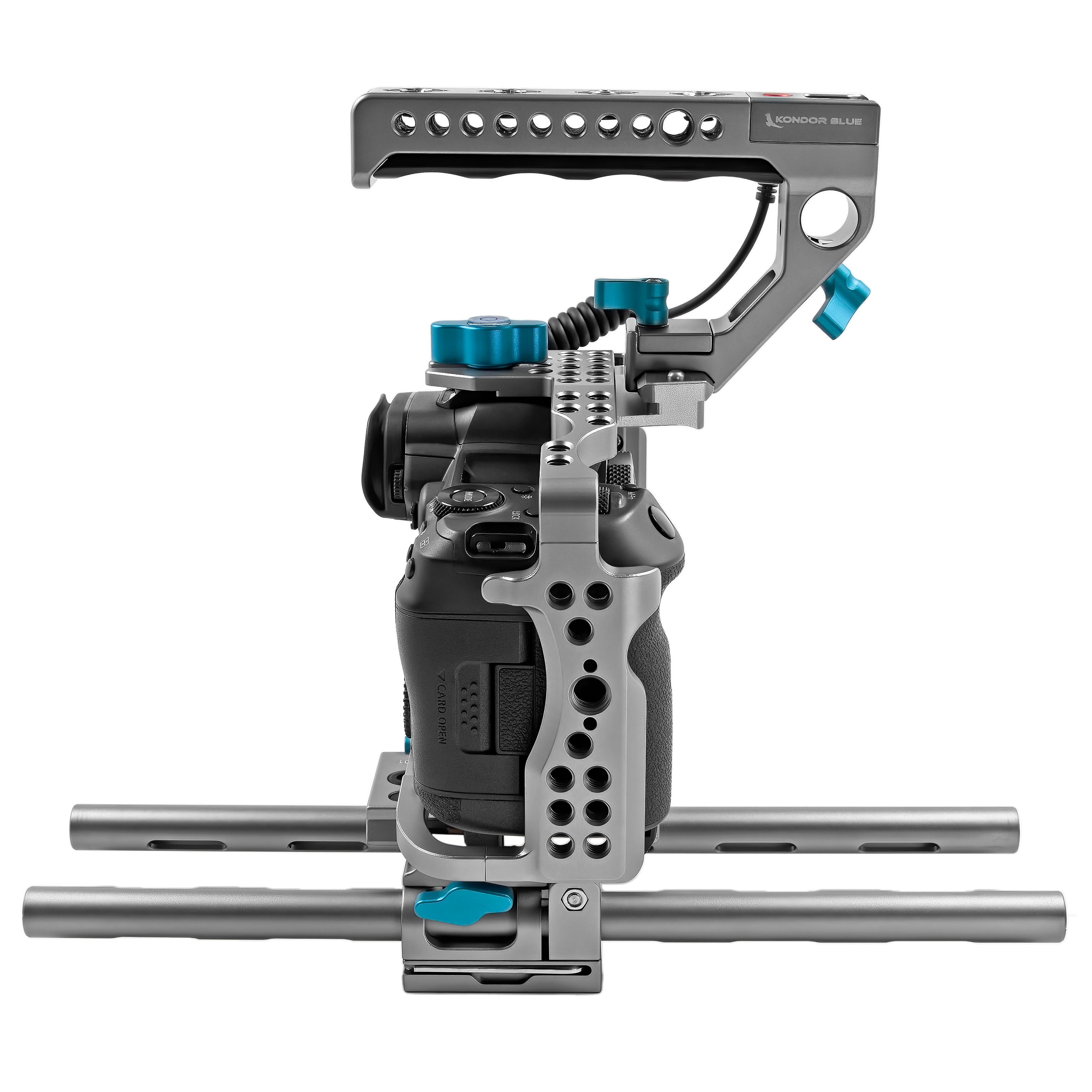 Kondor Blue Canon R5 Base Rig for R5/R6/R Cameras - Space Gray | Professional Camera Stabilizer for Vlogging, Filmmaking & Photography