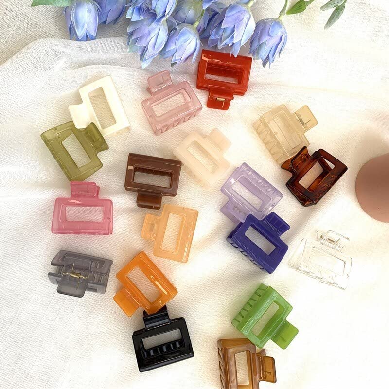 APPSAMBR 3-Piece Large Square Acetate Acrylic Korean Hair Claw Clips - Crab Claw Hair Clamps for Women & Girls | Perfect for Updos, Ponytails & Everyday Hairstyles