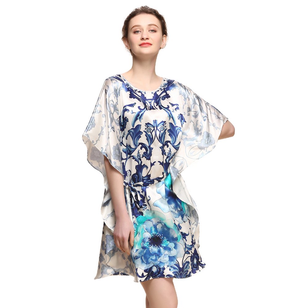 LoveSilk Women's 100% Pure Silk Sleepwear Nightgown - Soft & Breathable Silk Night Dress for Comfortable Sleep & Lounge Wear