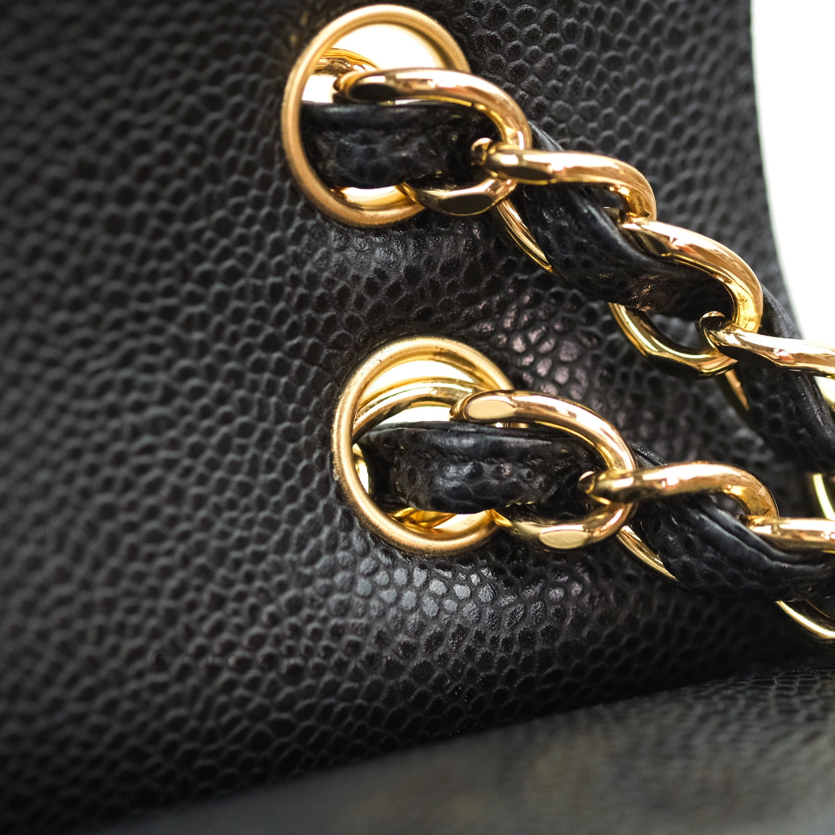 Chanel Classic Double Flap Maxi Bag in Black Caviar Leather with Gold Hardware - Luxury Handbag for Women, Perfect for Evening Events & Special Occasions