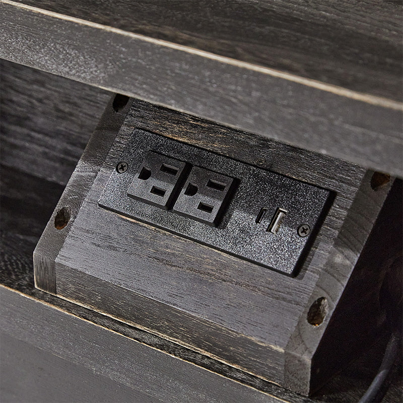 Emilio 3-Drawer Solid Wood Nightstand with USB Charging Port - Modern Bedside Table for Bedroom, Living Room & Office - Perfect for Charging Devices & Storage