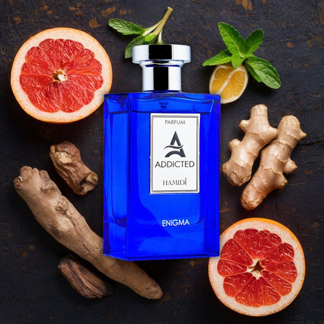 Hamidi ADDICTED ENIGMA Unisex Eau de Parfum - 120ml (4oz) Long Lasting Perfume for Women & Men | Fresh, Alluring Fragrance | Perfect for Date Night, Office & Special Occasions