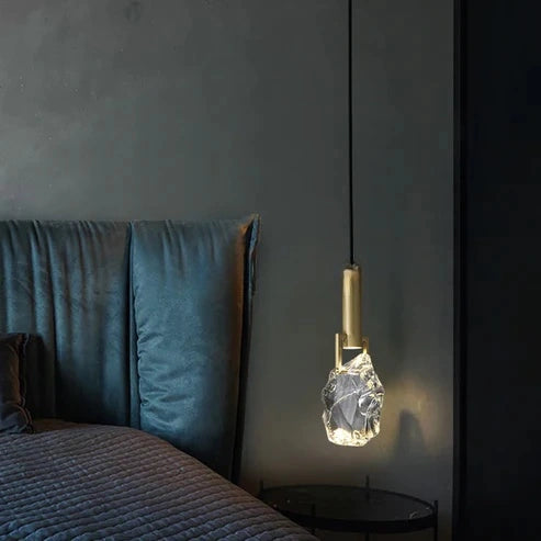 Modern Crystal Pendant Light - Elegant Ceiling Fixture for Dining Room, Kitchen Island & Bedroom Decor | Dimmable LED Chandelier Lighting