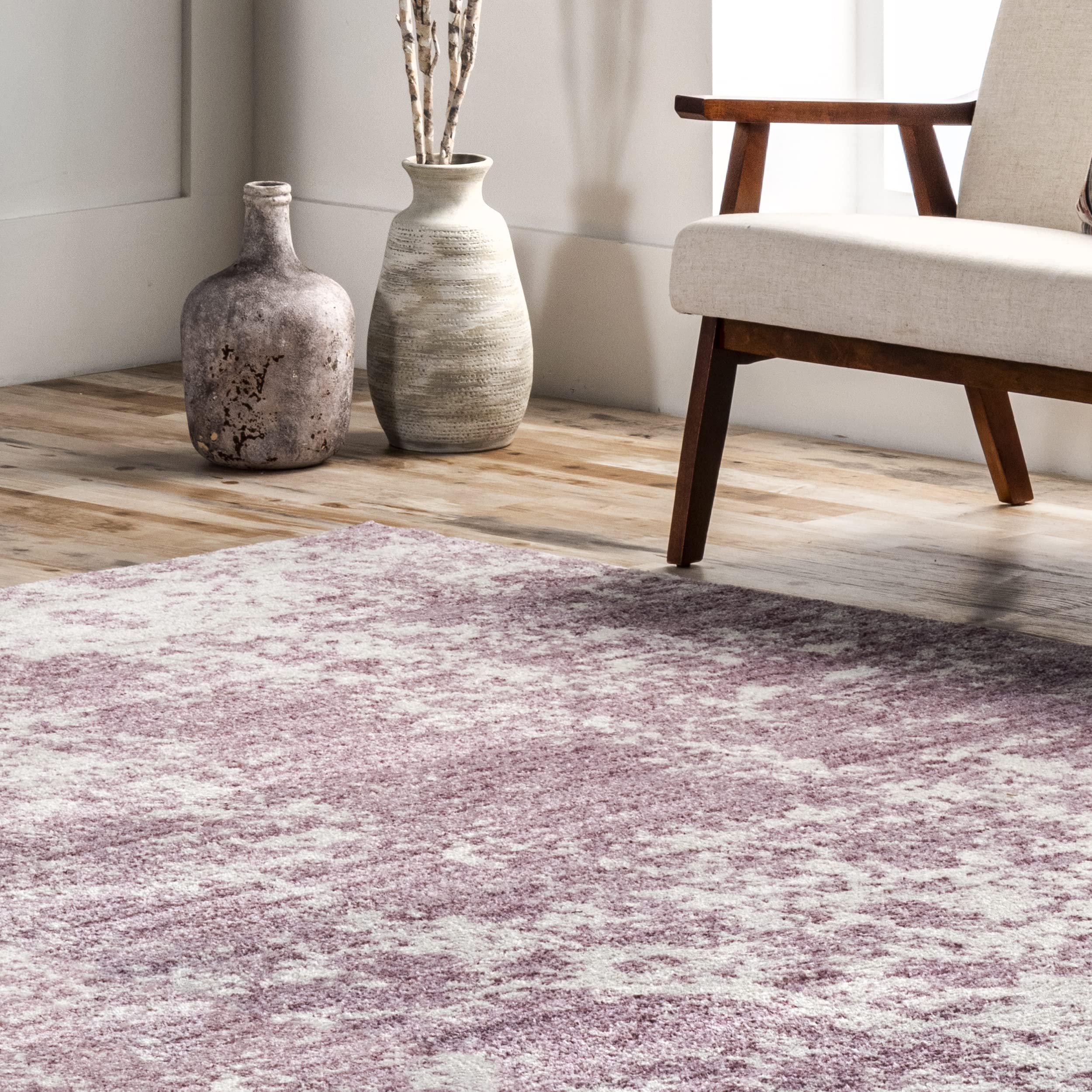 nuLOOM Deedra Modern Abstract Area Rug - 9x12 Contemporary Pink & Ivory Rug for Living Room, Bedroom, Dining Room | Soft & Durable Floor Covering for Home Decor, Office Spaces & High-Traffic Areas