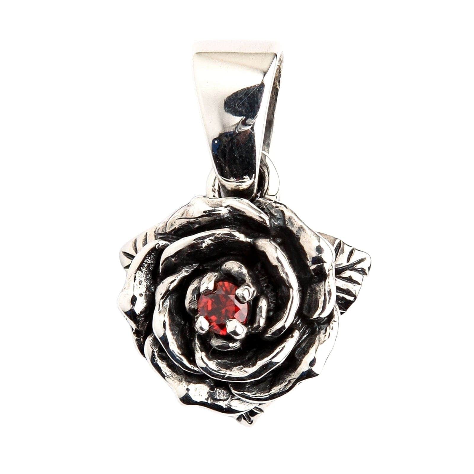 Exquisite Rose Sterling Silver Pendant Necklace for Women - Elegant Floral Jewelry Gift for Her - Perfect for Valentine's Day, Anniversary & Special Occasions