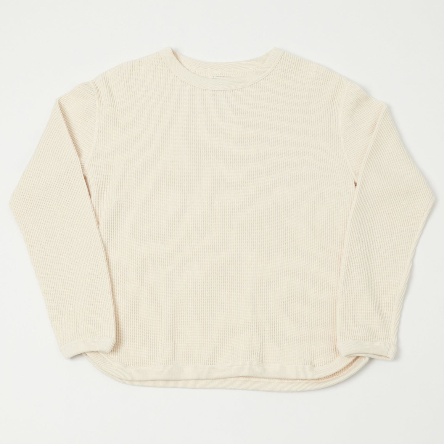 Full Count 5964 Heavyweight Waffle Long Sleeve T-Shirt - Ecru Color | Comfortable Cotton Crewneck Shirt for Men | Perfect for Casual Wear, Layering & Outdoor Activities