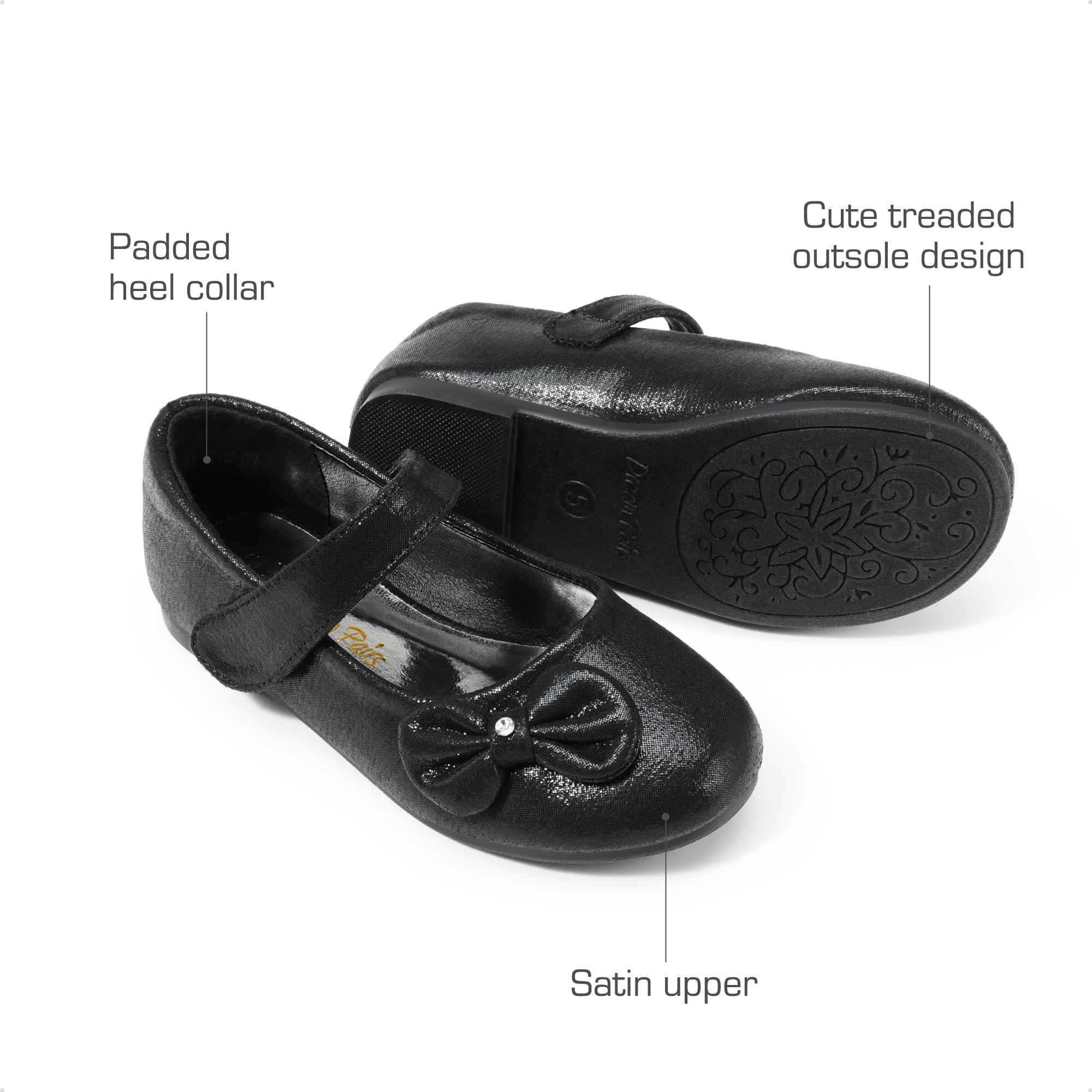 DREAM PAIRS Toddler Girls Mary Jane Flats - Side Bow Ballet Shoes for Toddlers & Little Girls | Perfect for Weddings, Parties & Special Occasions