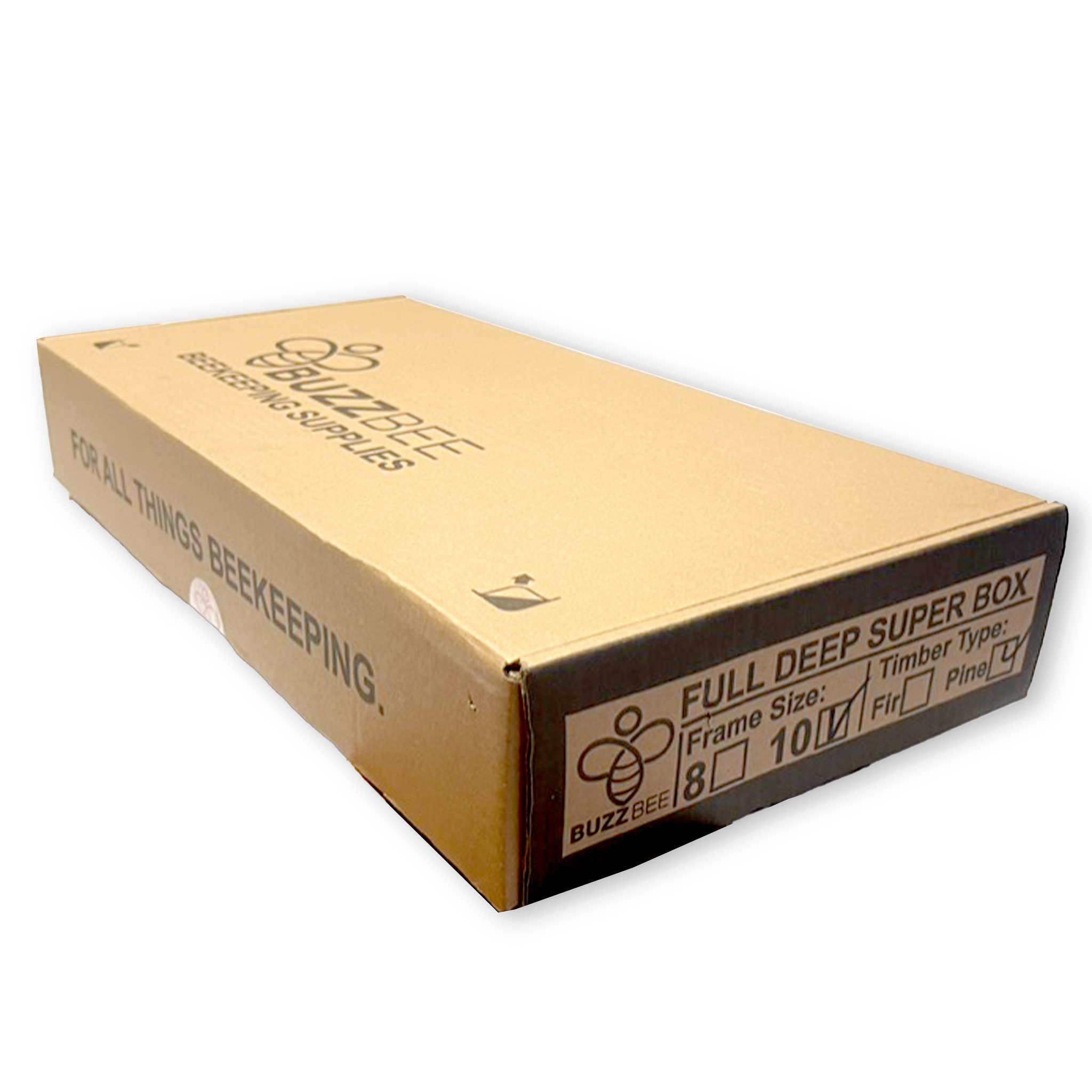 Premium Hot Wax Dipped Buzzbee Full Depth Deep Pine Super Box - Ideal for Flow & Langstroth Beehives | Perfect for Beekeeping, Honey Production & Hive Expansion