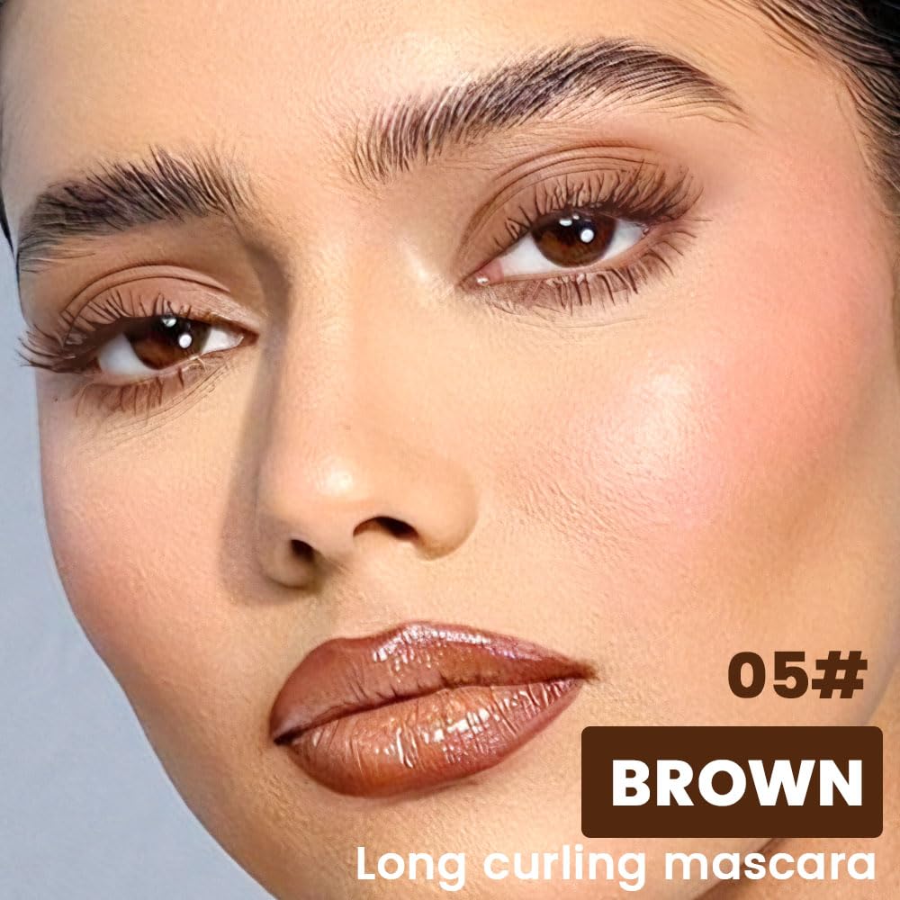 Waterproof Brown Lash Mascara - Flake & Smudge Proof, Cruelty-Free & Nourishing Formula for Long-Lasting Volume (1 Pack) | Perfect for Everyday Wear, Special Occasions & Sensitive Eyes