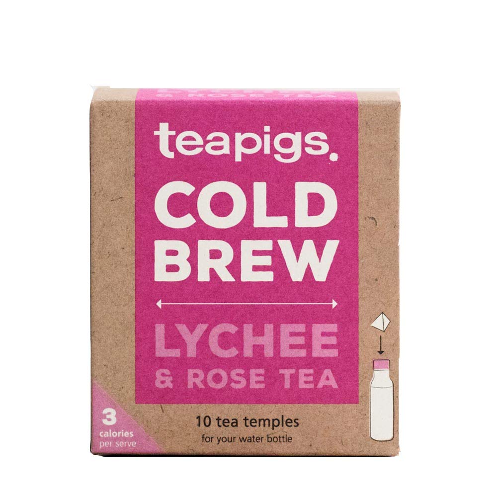 teapigs Lychee & Rose Cold Brew Tea - Whole Leaf Herbal Tea Bags (6 Packs of 10) - Perfect for Iced Tea, Summer Drinks & Relaxation