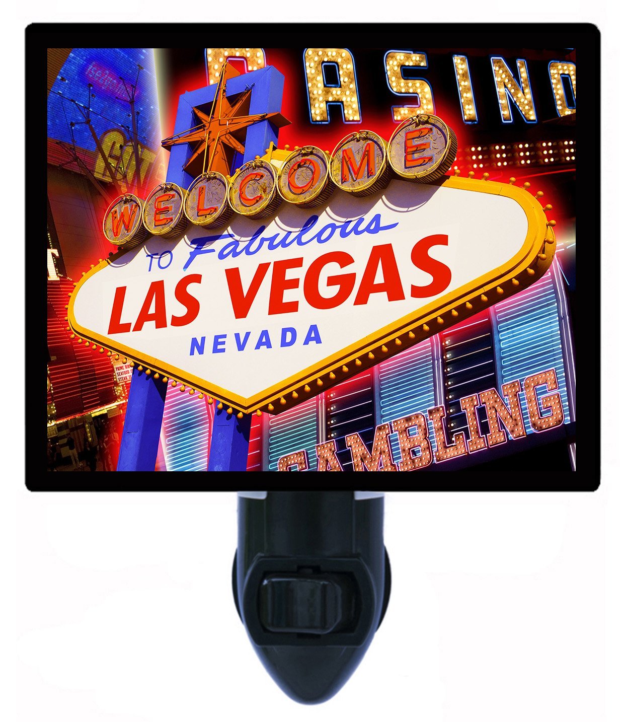 Las Vegas Themed LED Night Light - Gambling & Sin City Decor for Home, Bedroom, or Bar - Perfect for Party, Gifts & Nostalgic Travel Memories