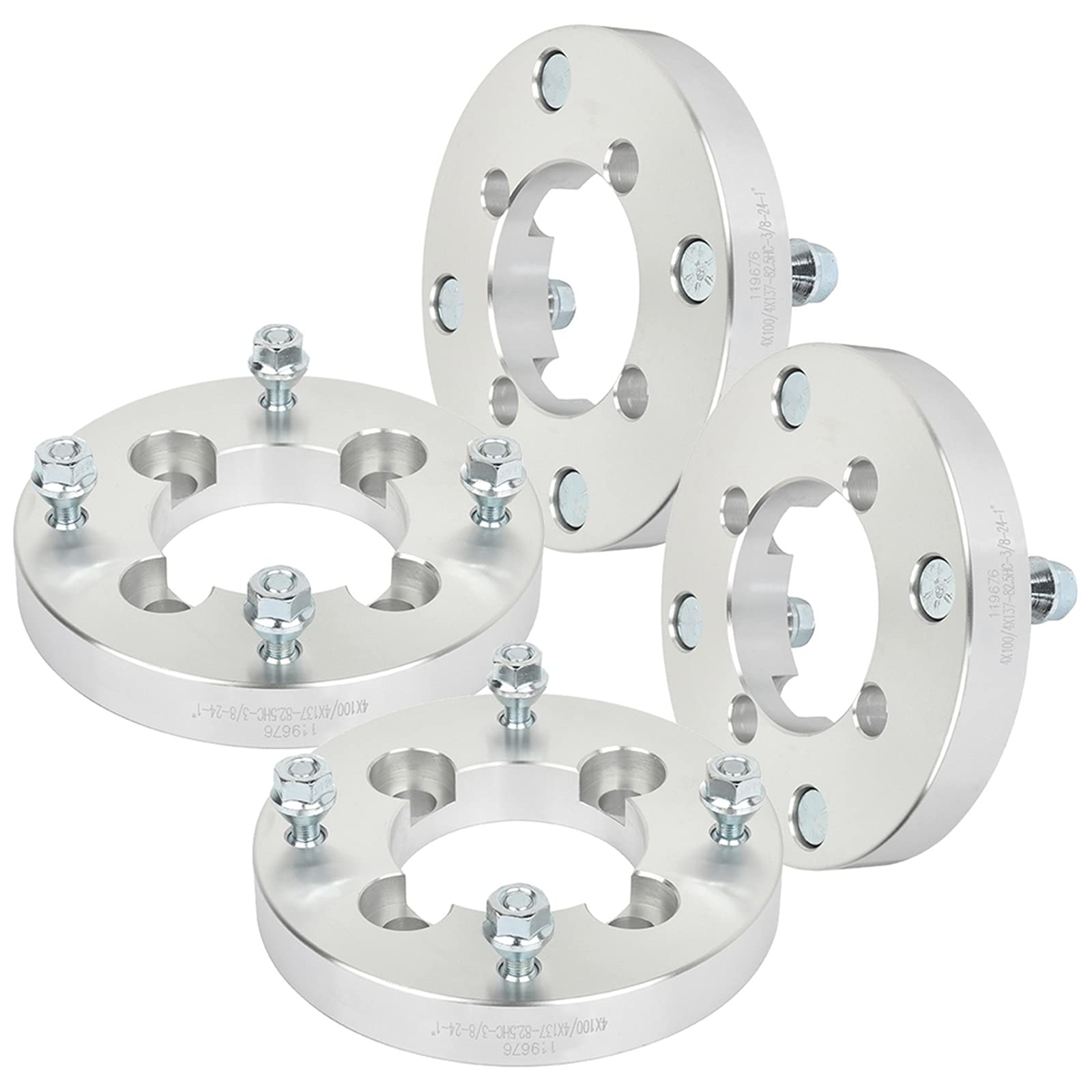 4PCS 4x100 to 4x137 Wheel Spacers Adapter - 1 Inch Thread Size 3/8