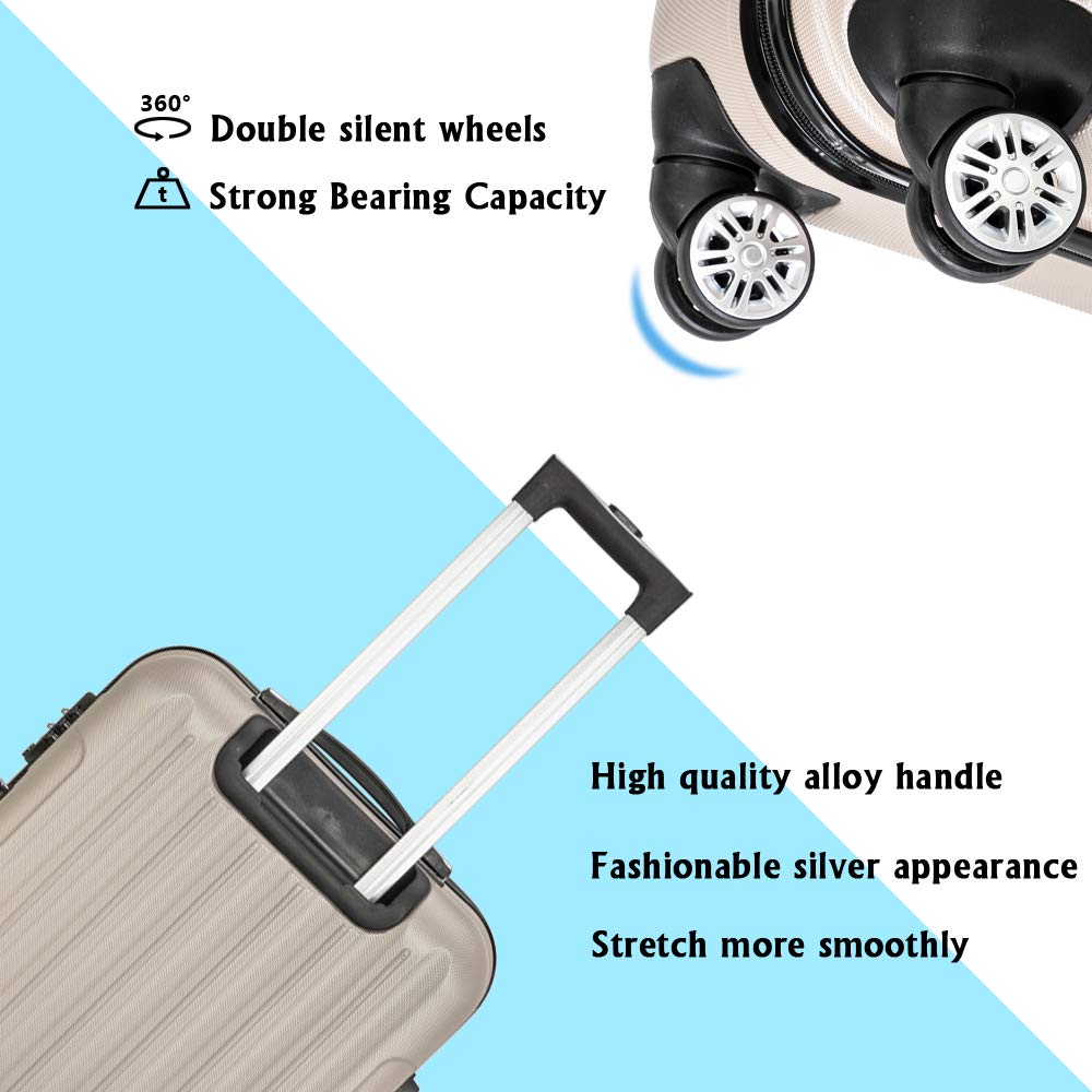 HomVent 3-Piece Spinner Luggage Set with TSA Lock - 20