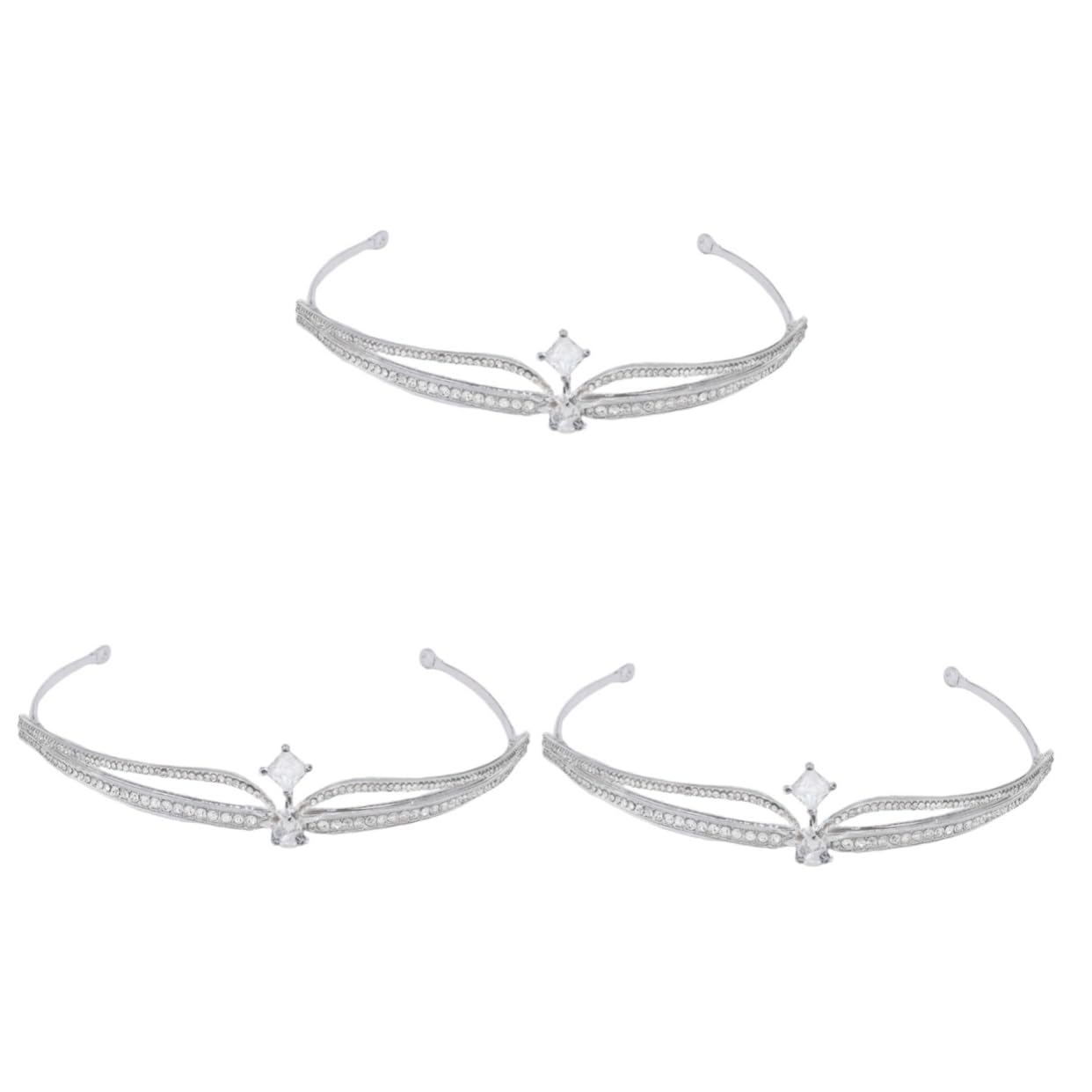 Beavorty 2 Pack Rhinestone Prom Crown Headpieces - Vintage Palace Style Tiara for Wedding, Bride, Banquet & Fairy Costume Accessories | Perfect for Prom Night, Pageants, Bridal Showers and Themed Parties