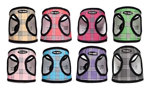 Plaid Mesh EZ Wrap Step-In Dog Harness - Adjustable No-Pull Vest for Small Medium Large Dogs - Perfect for Walking, Training & Outdoor Adventures