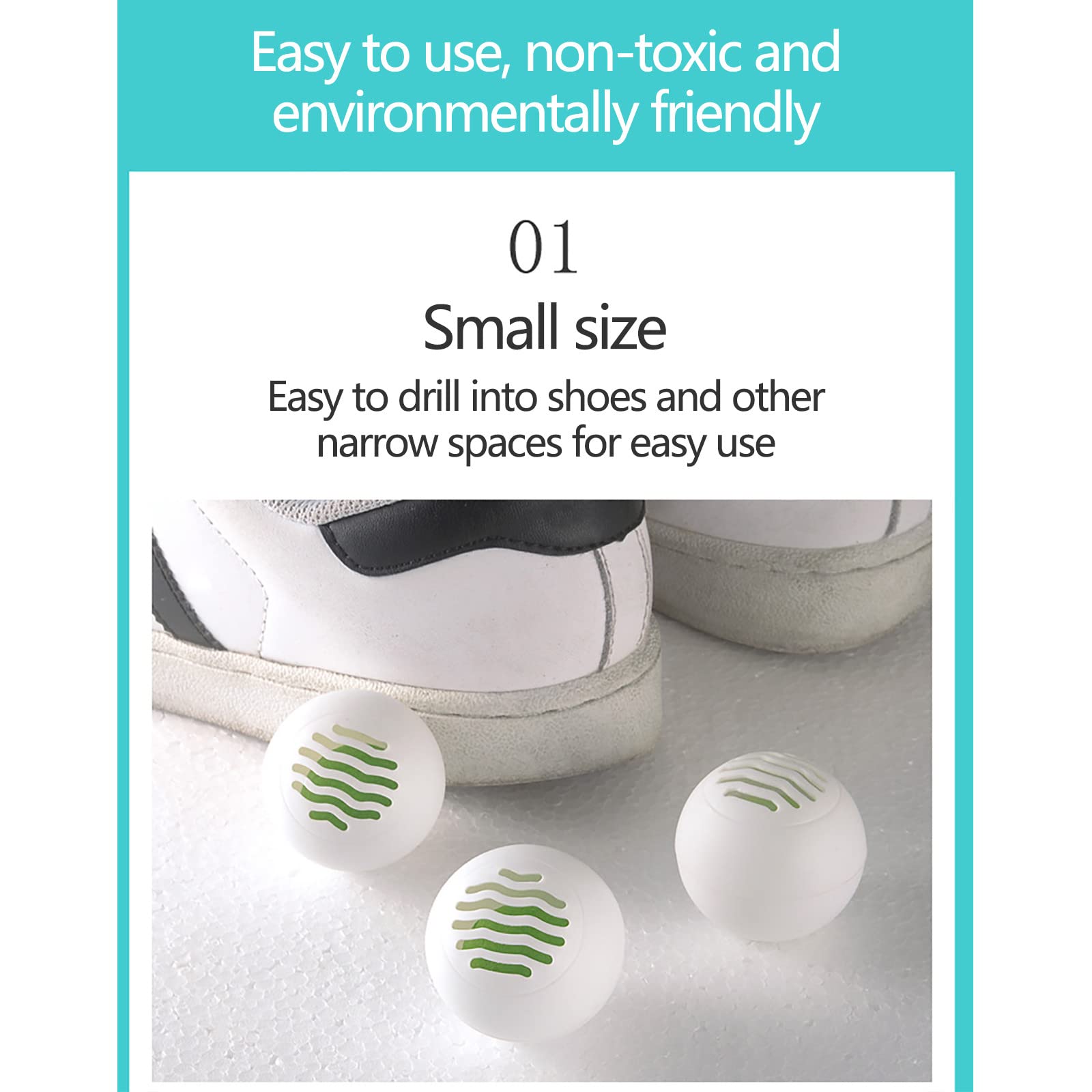 8-Pack Mini Shoe Deodorizer Balls - Natural Fruity Aroma for Shoes, Closets & Wardrobes | Eliminates Odor & Freshens Air | Perfect for Gym Bags, Sports Shoes & Storage Areas