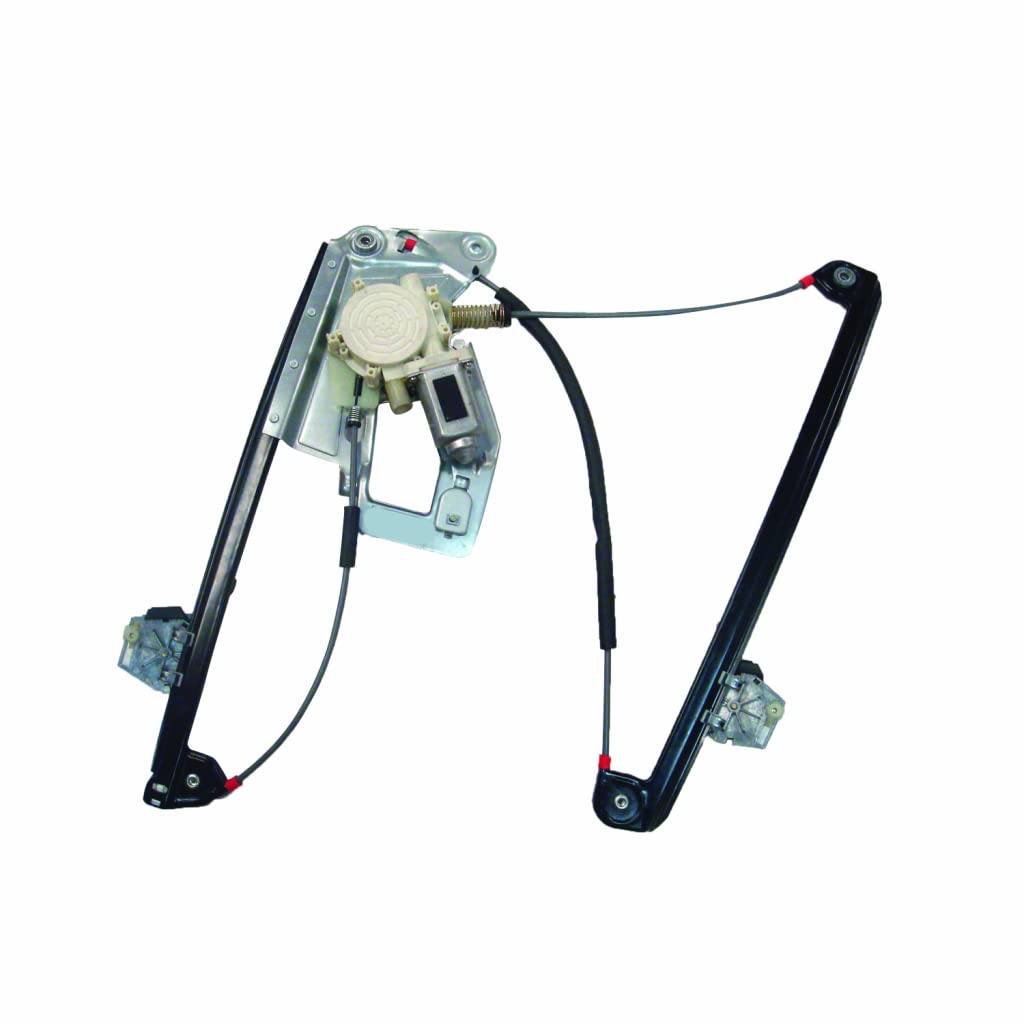 BMW 525i 528i 530i 540i Window Regulator Assembly 1997-2003 - Driver Side Front Power Cable Replacement Part (BM1350117, 67628360511) - Fix Stuck or Noisy Windows for Smooth Operation