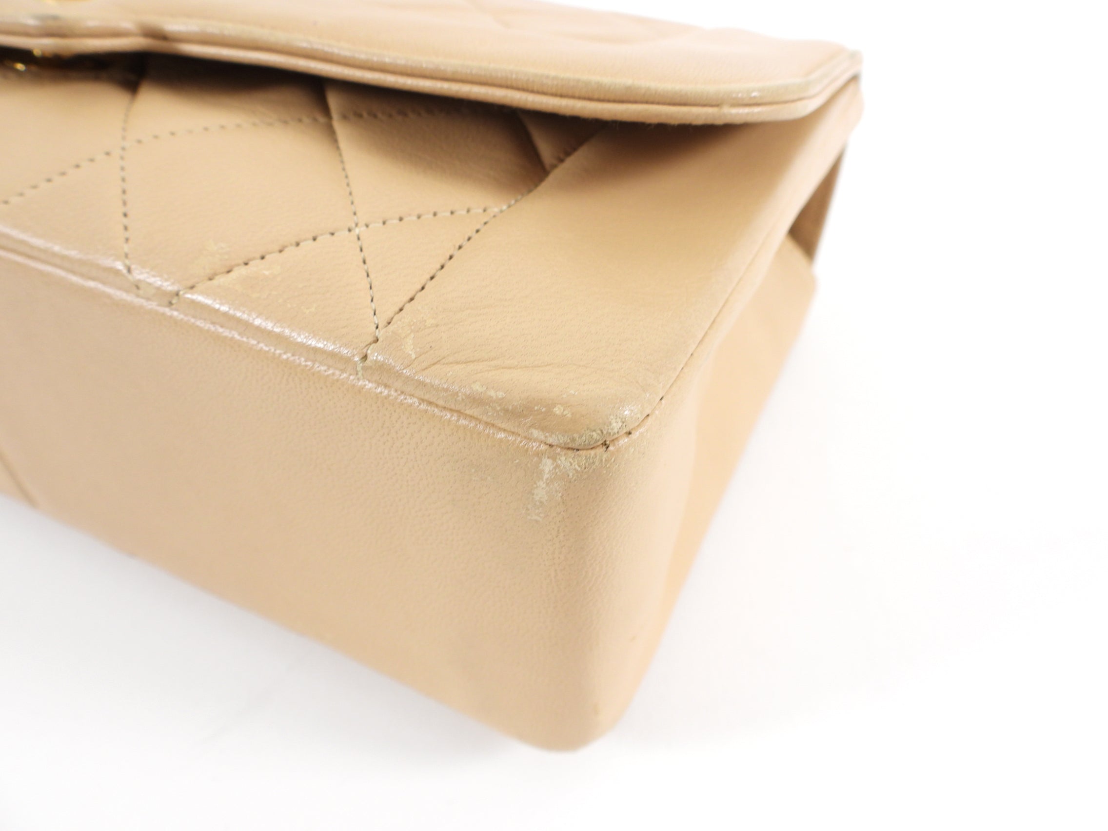 Vintage Chanel Beige Quilted Leather Diana Flap Bag - Luxury Crossbody Purse for Women, Perfect for Date Night & Special Occasions